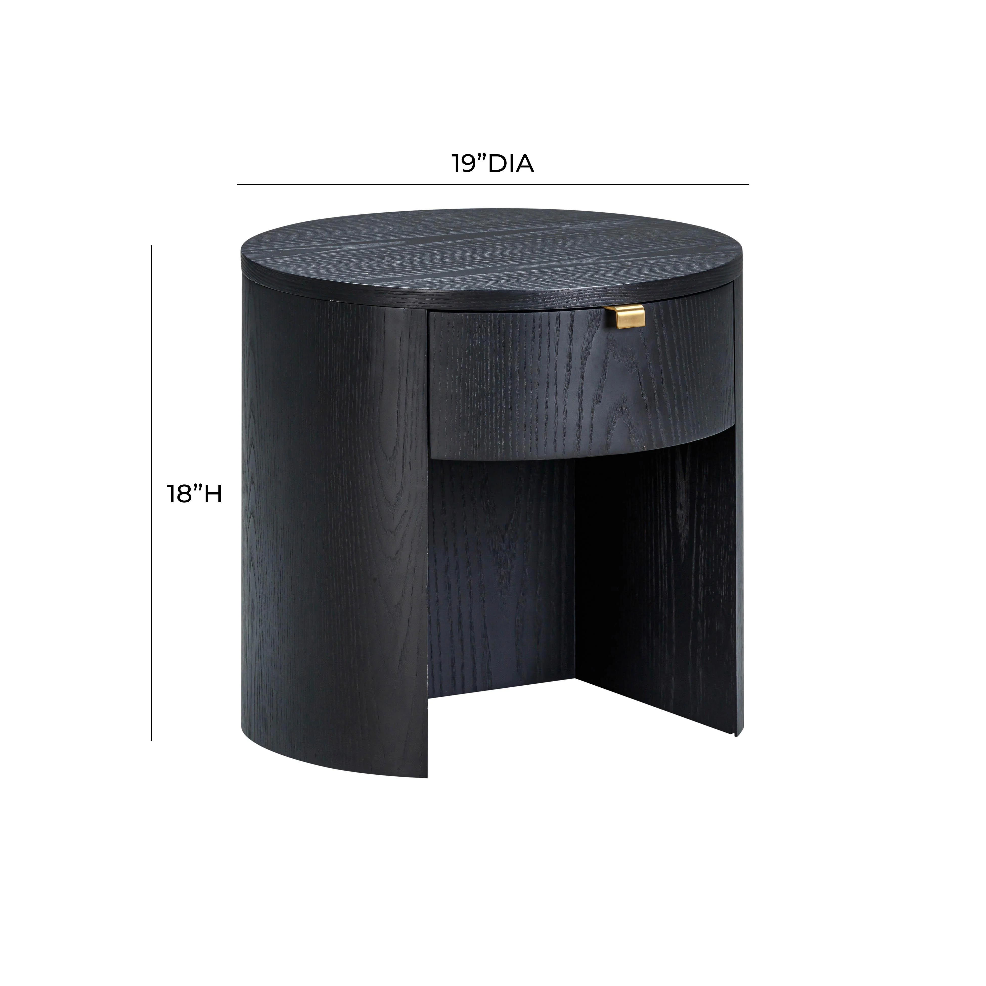 Marlow Wood Round Nightstand 34 Marlow Wood Round Nightstand