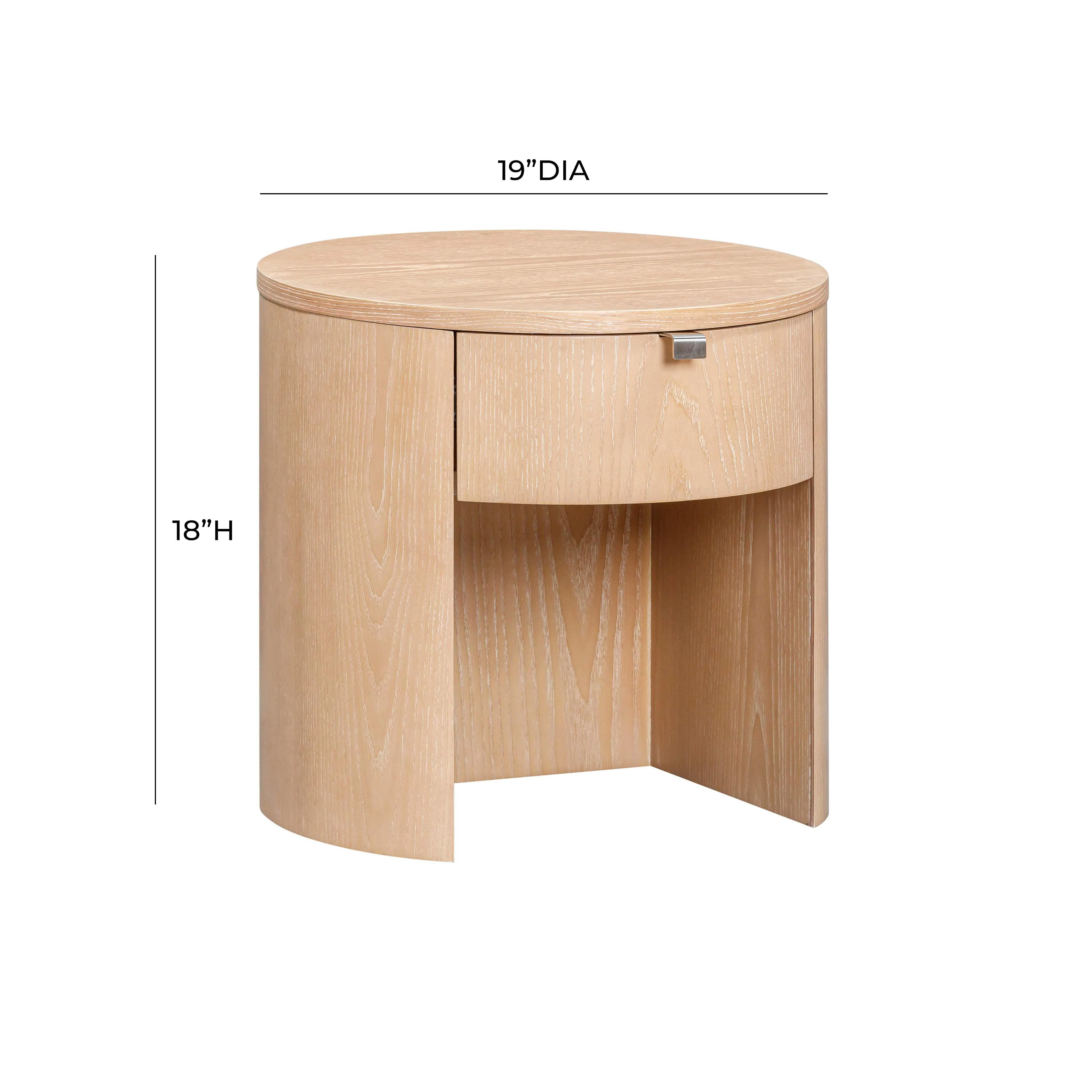 Marlow Wood Round Nightstand 26 Marlow Wood Round Nightstand