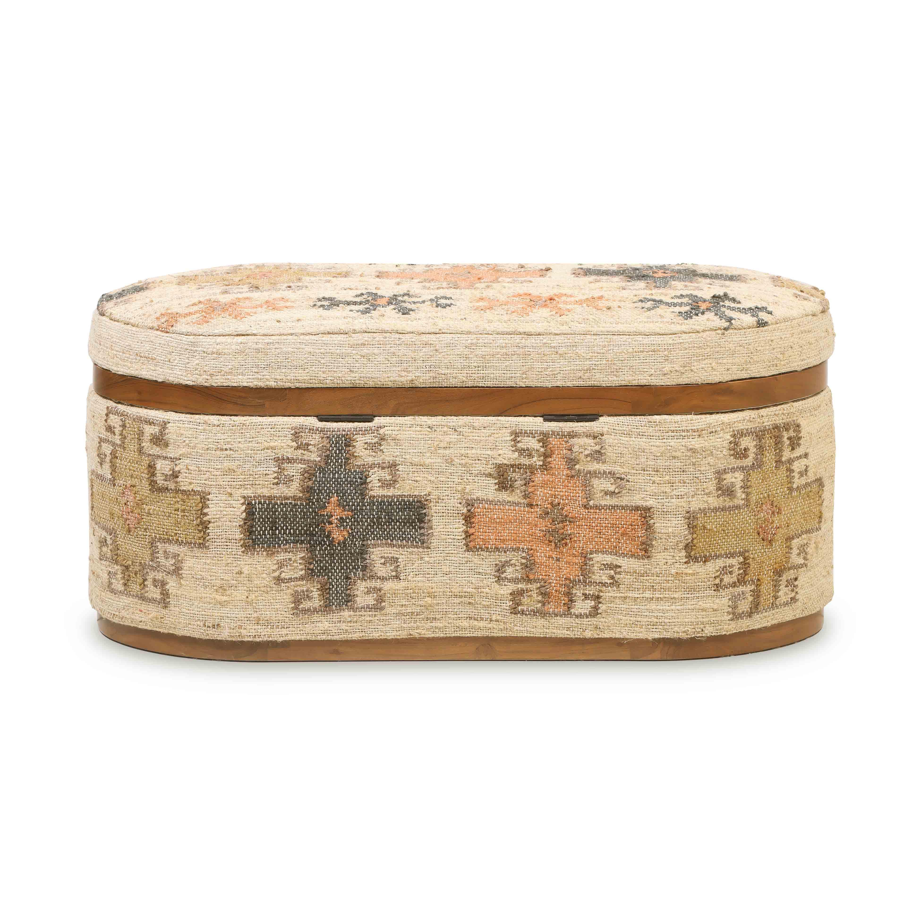 Olivier Cotton Oval Storage Ottoman 14 Olivier Cotton Oval Storage Ottoman