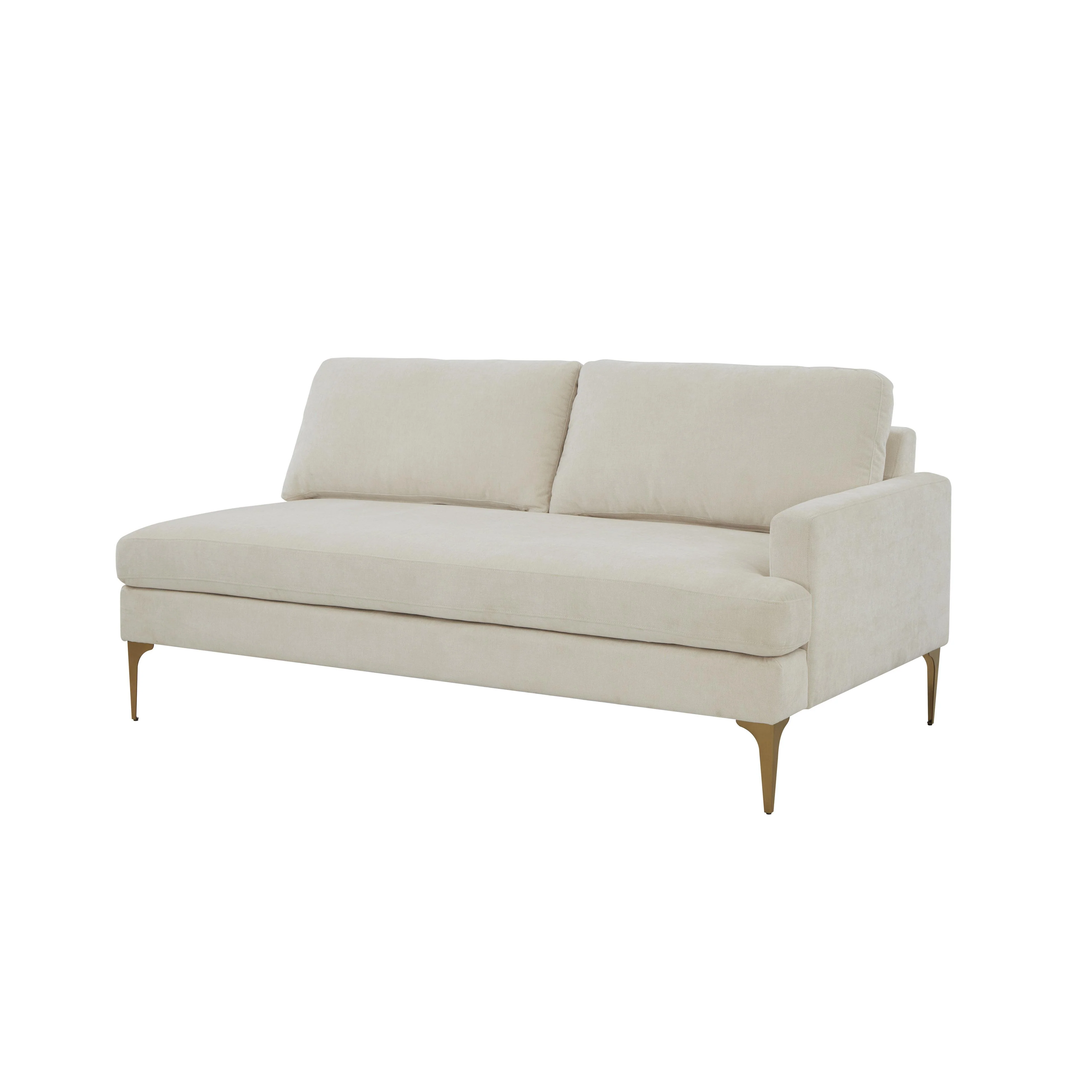 Serena Velvet Modular Loveseat 1 Serena Velvet Modular Loveseat