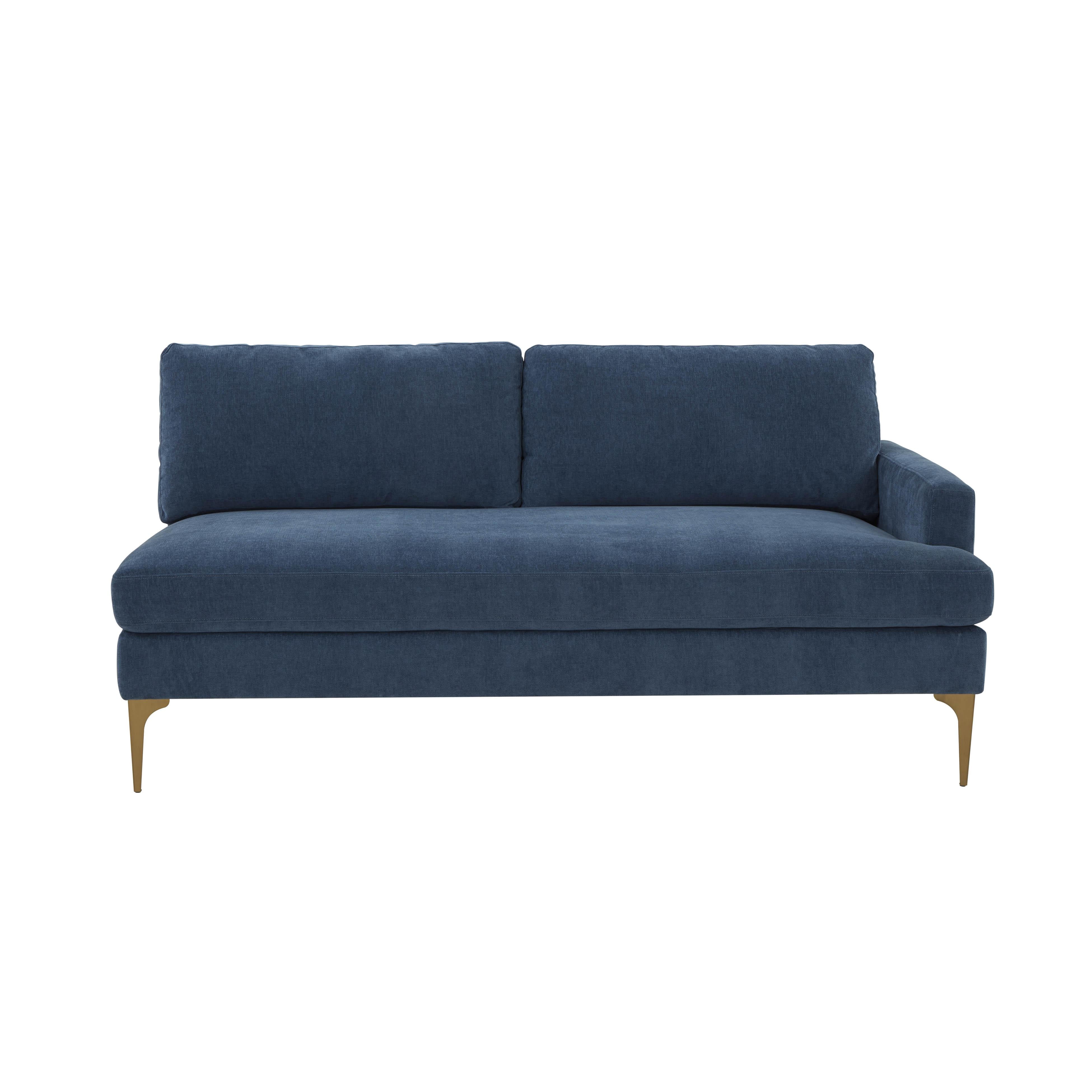 Serena Velvet Modular Loveseat 42 Serena Velvet Modular Loveseat