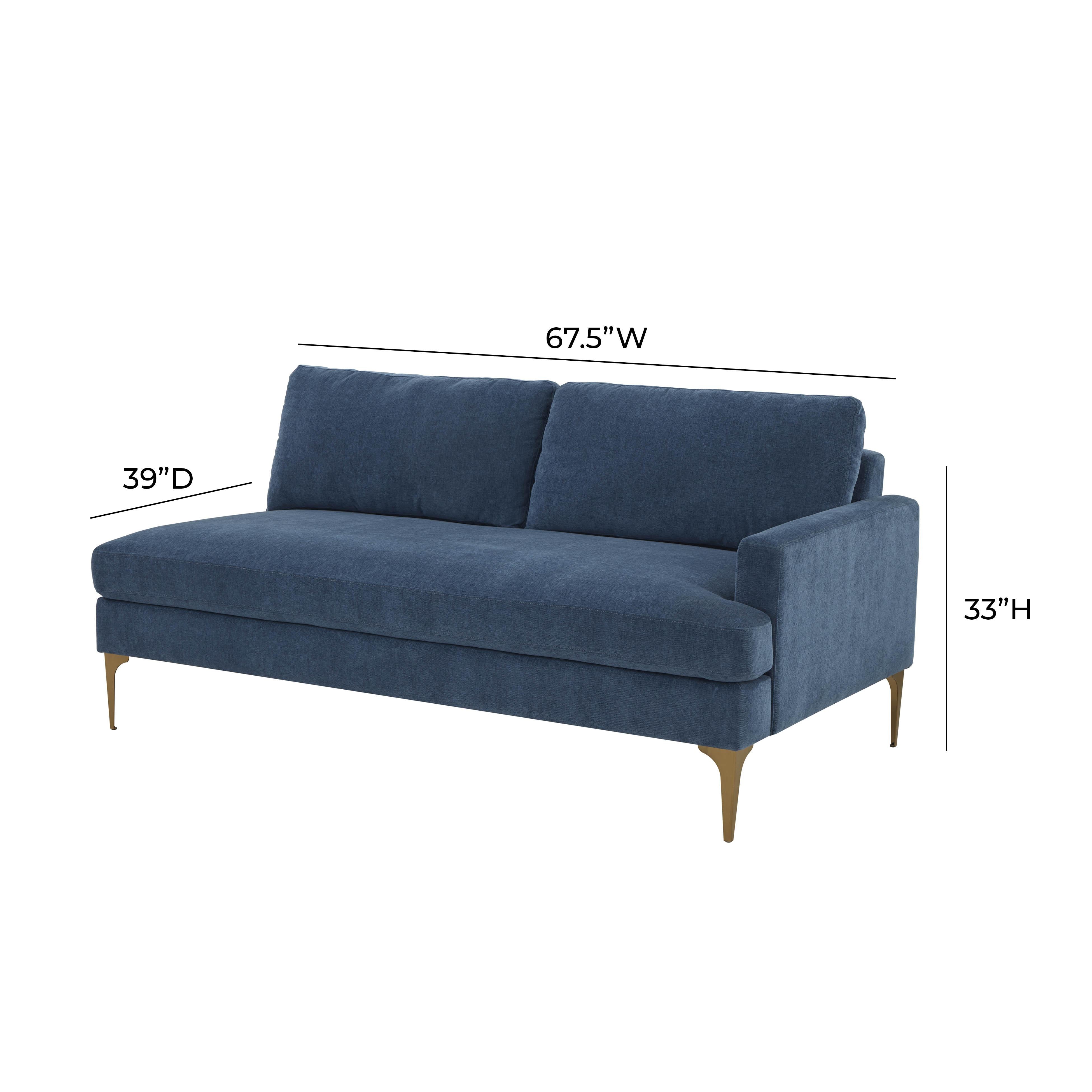 Serena Velvet Modular Loveseat 45 Serena Velvet Modular Loveseat