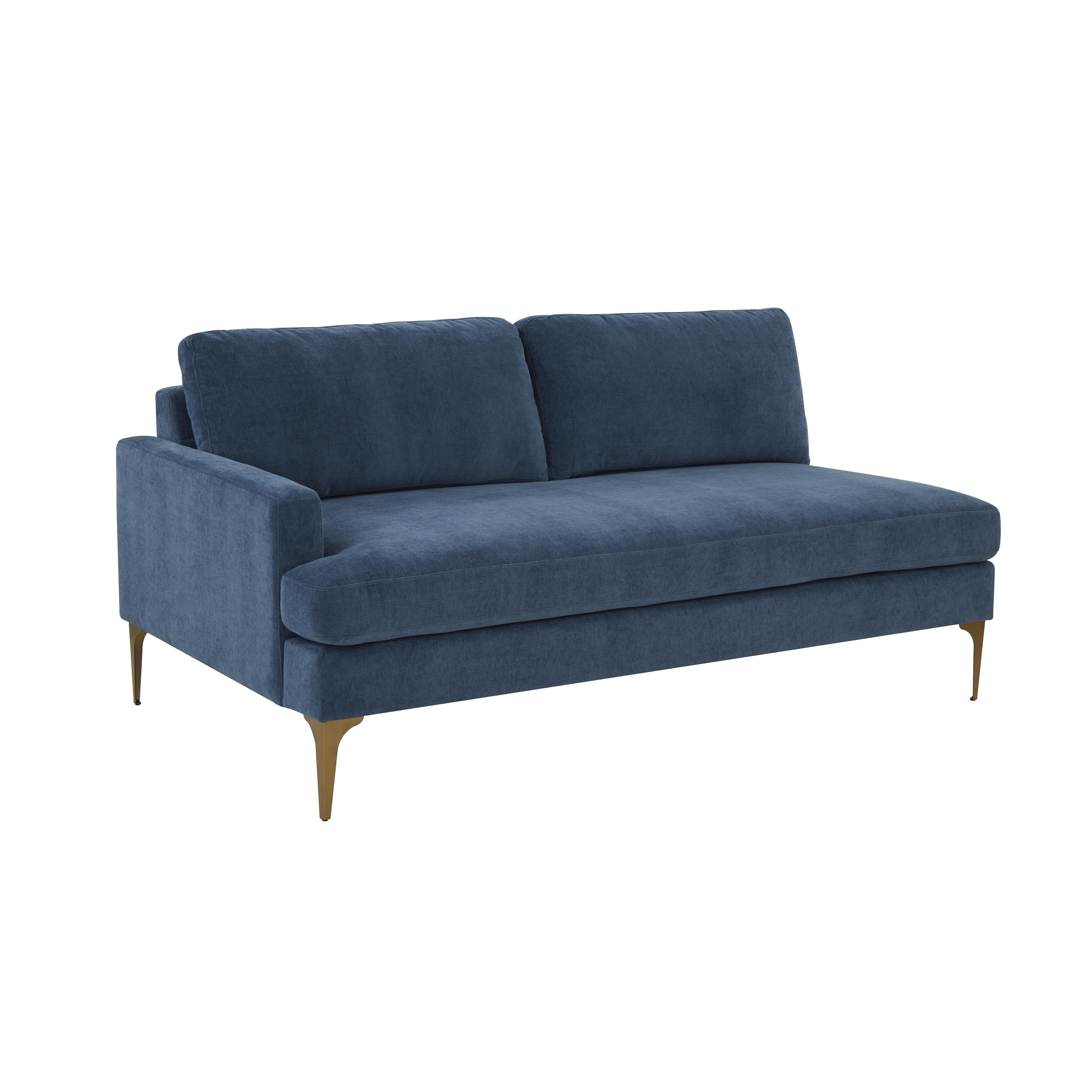 Serena Velvet Modular Loveseat 46 Serena Velvet Modular Loveseat