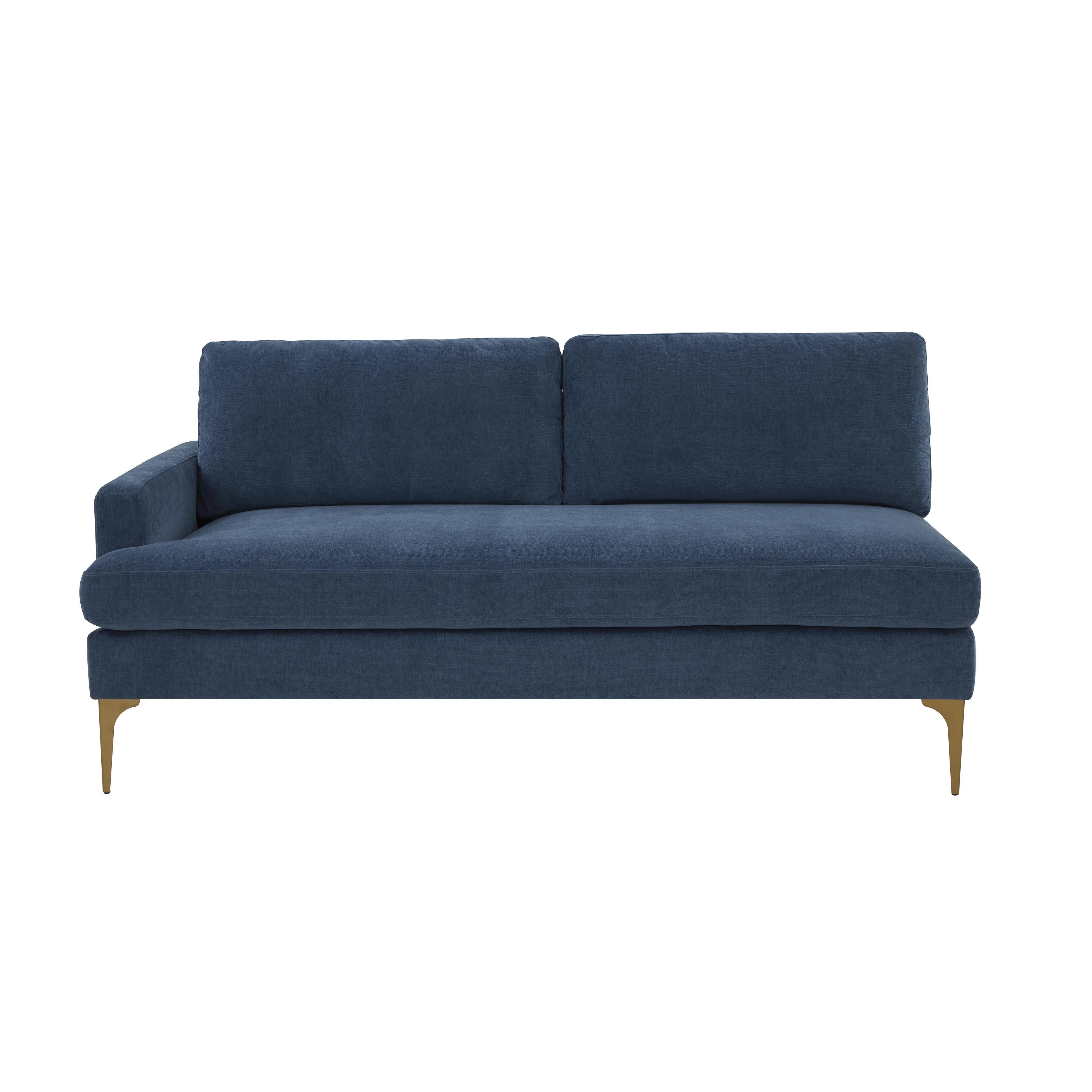 Serena Velvet Modular Loveseat 47 Serena Velvet Modular Loveseat