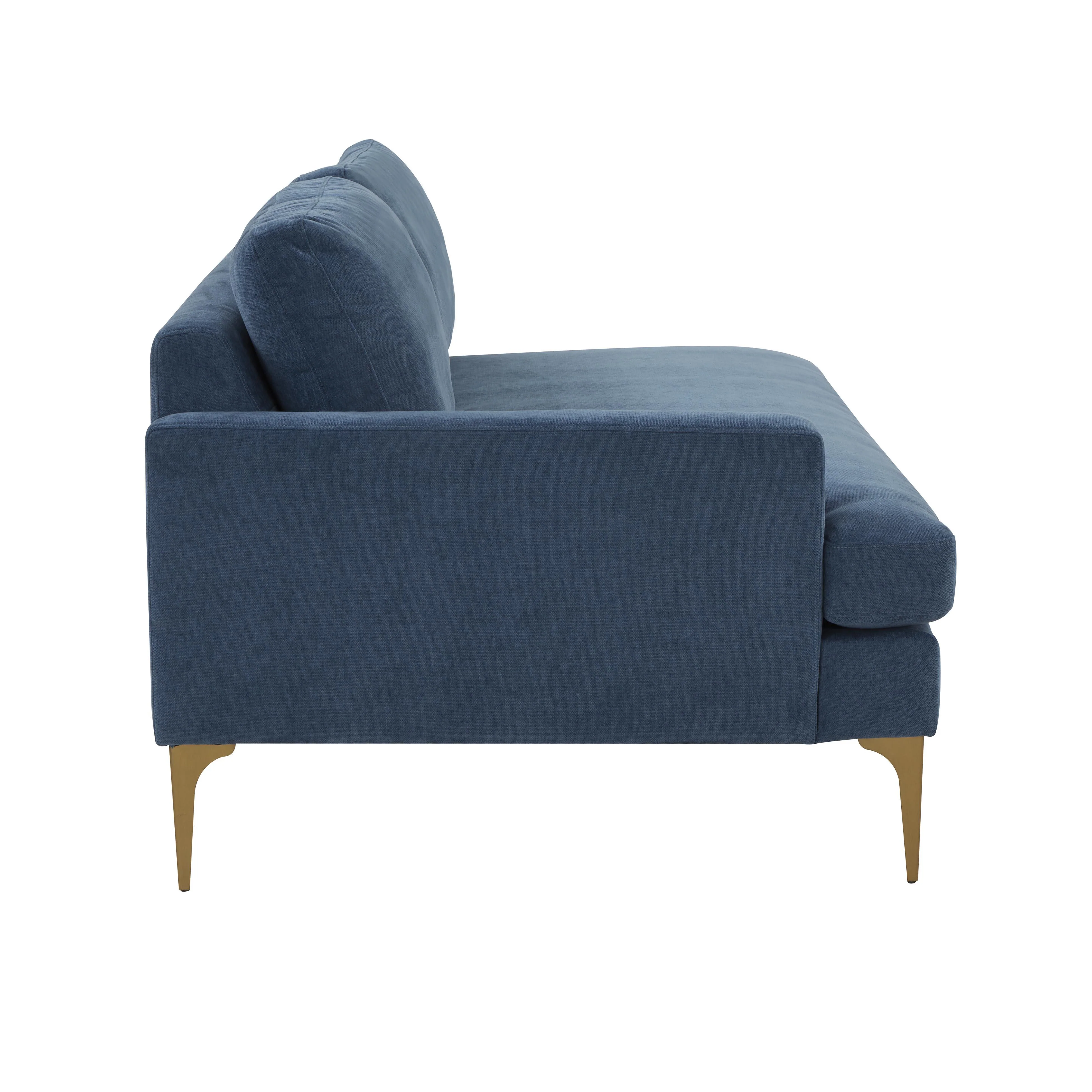 Serena Velvet Modular Loveseat 48 Serena Velvet Modular Loveseat