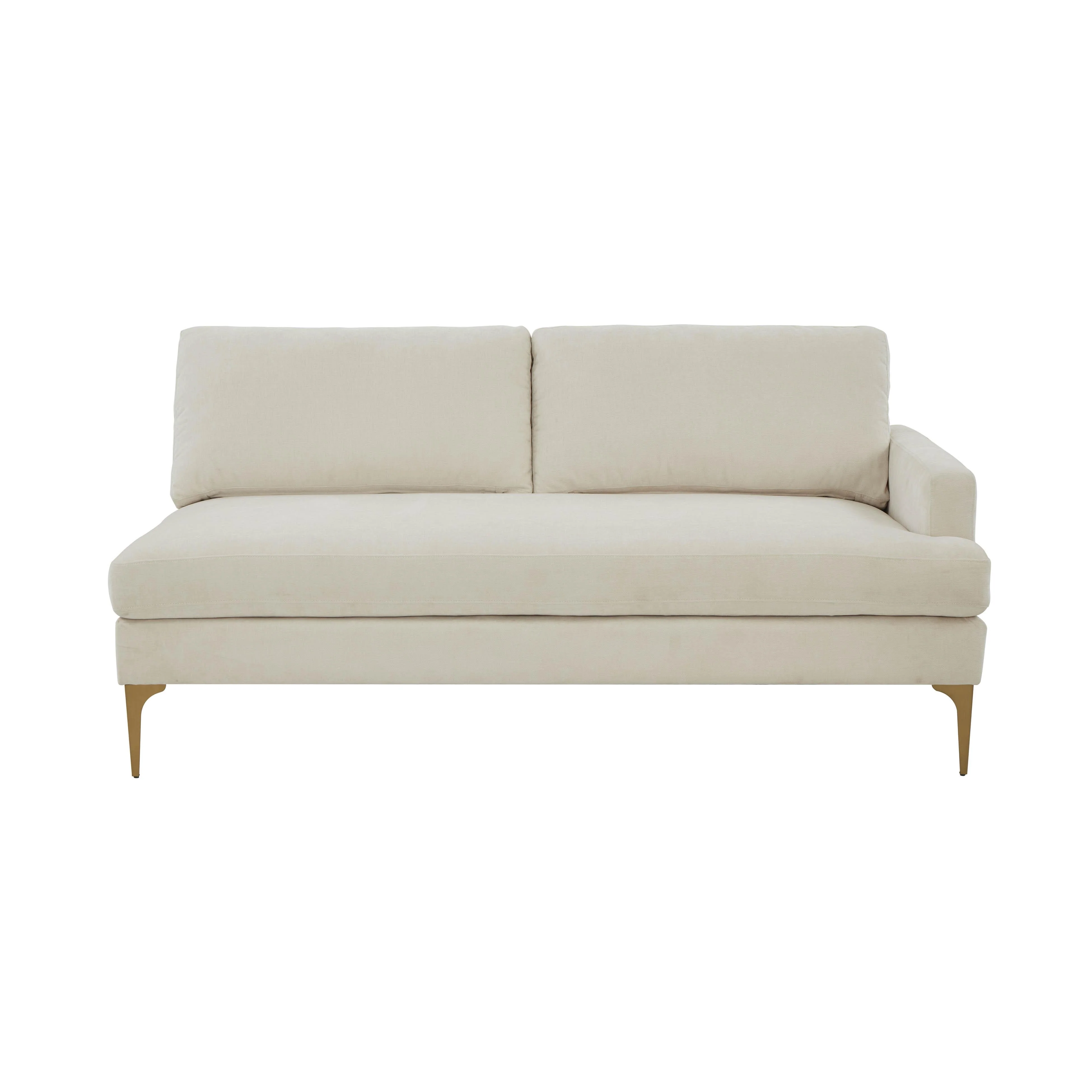 Serena Velvet Modular Loveseat 32 Serena Velvet Modular Loveseat
