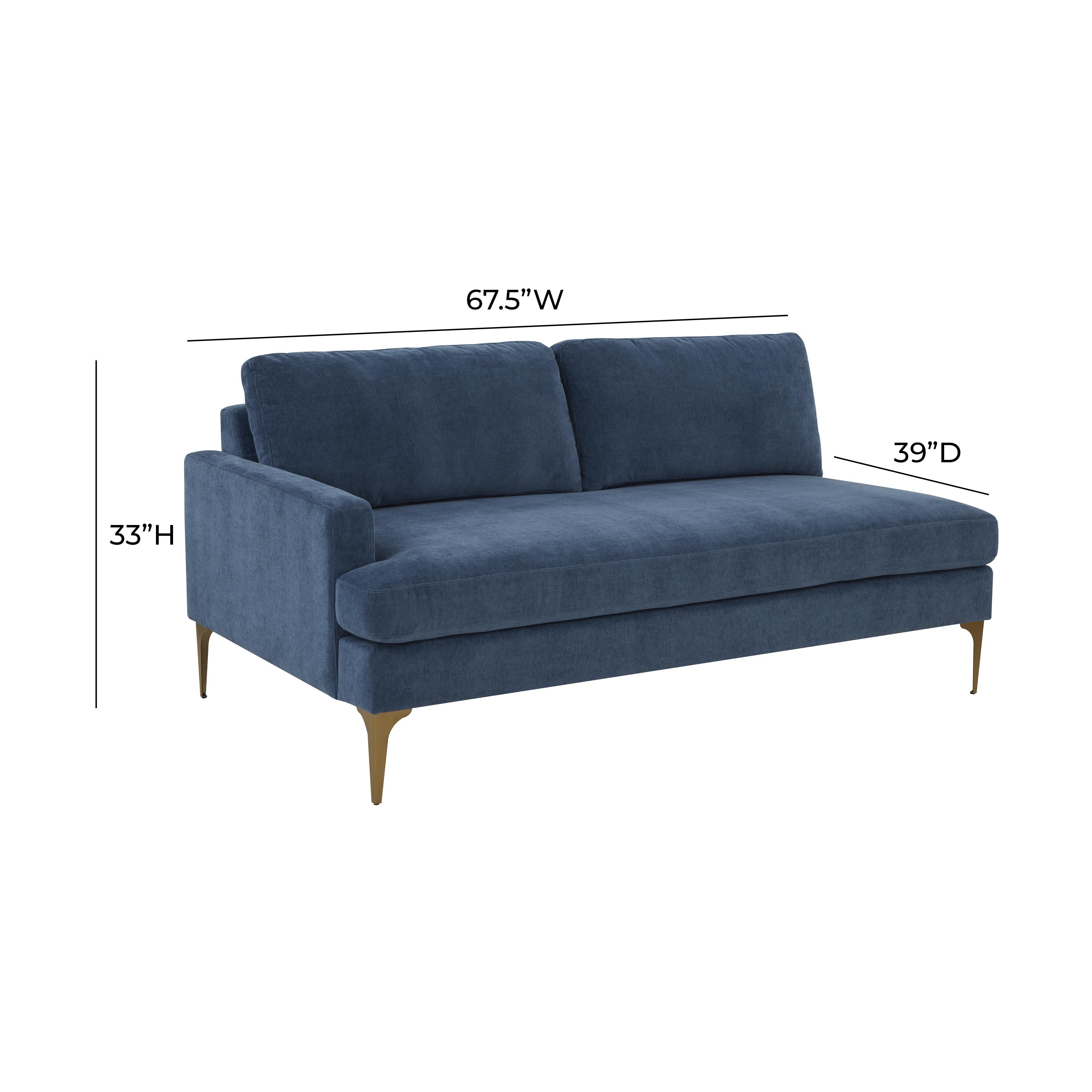 Serena Velvet Modular Loveseat 50 Serena Velvet Modular Loveseat