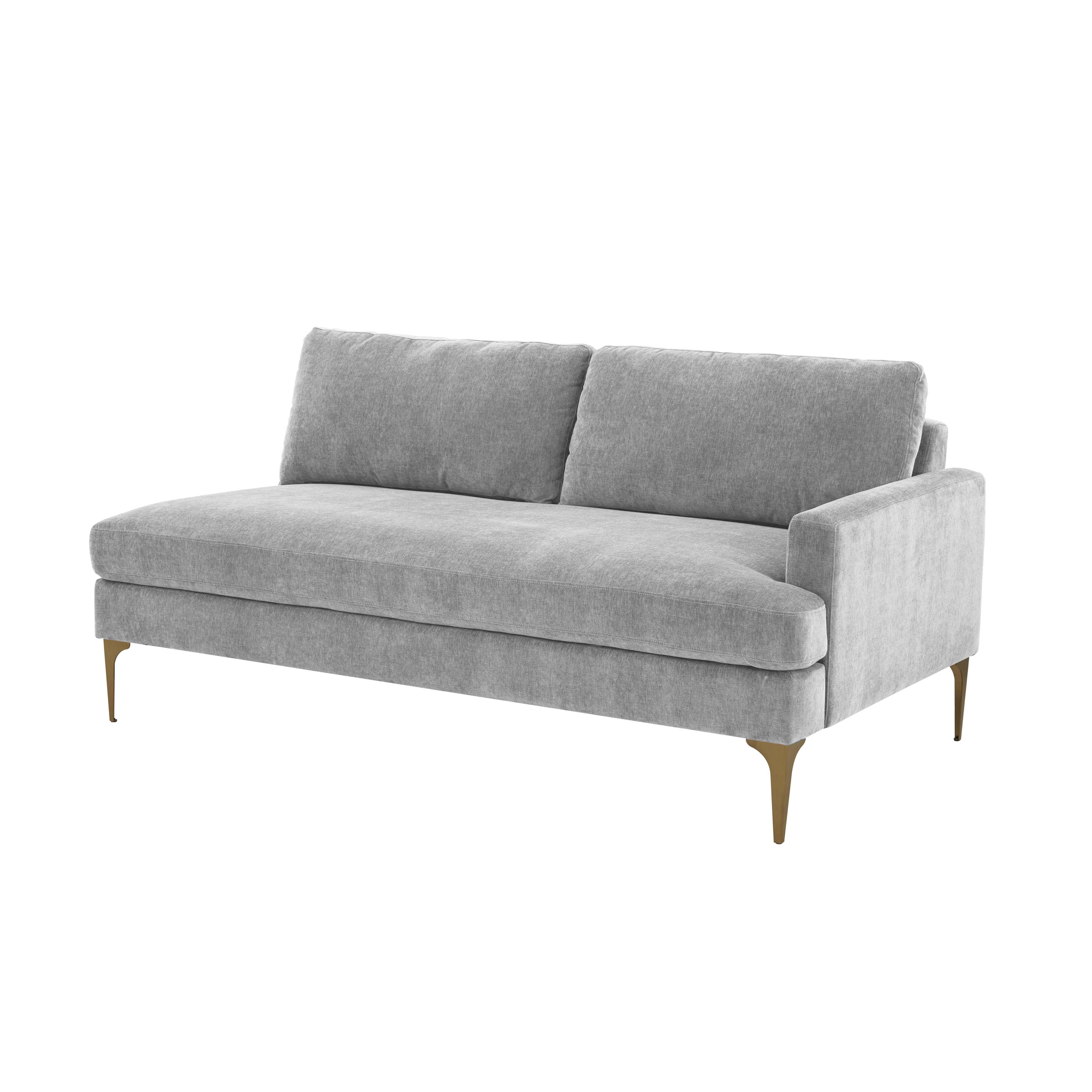 Serena Velvet Modular Loveseat 51 Serena Velvet Modular Loveseat