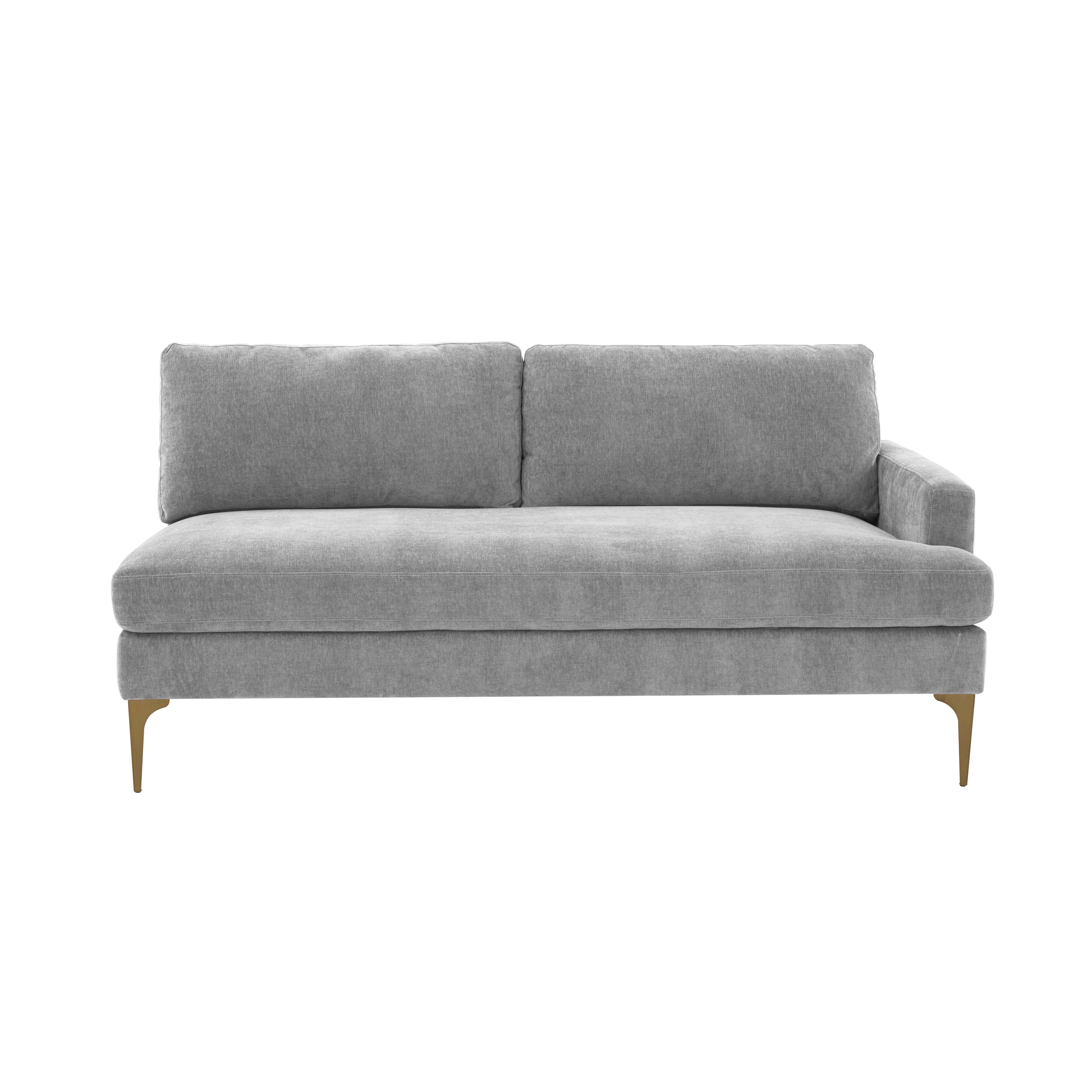 Serena Velvet Modular Loveseat 52 Serena Velvet Modular Loveseat