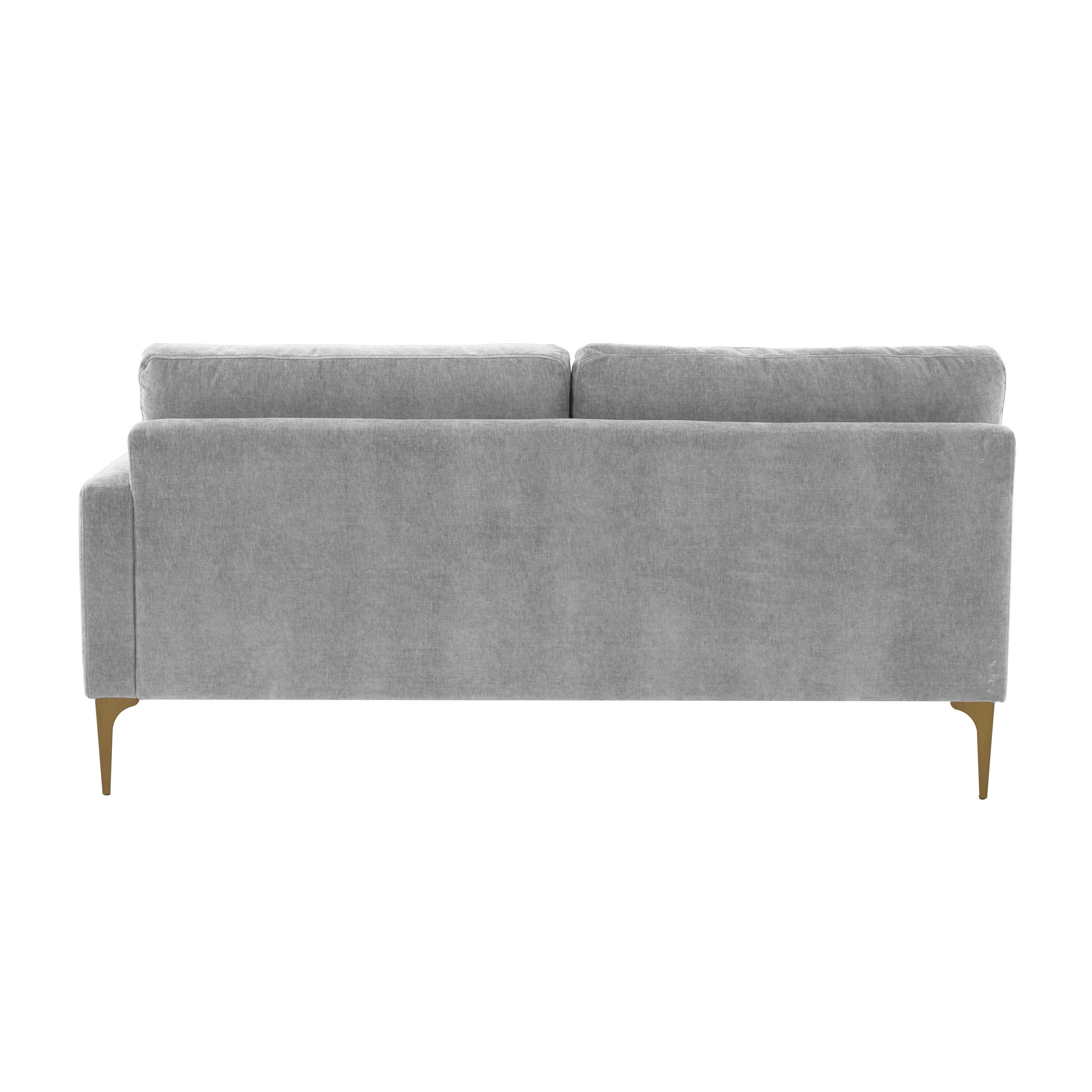 Serena Velvet Modular Loveseat 53 Serena Velvet Modular Loveseat