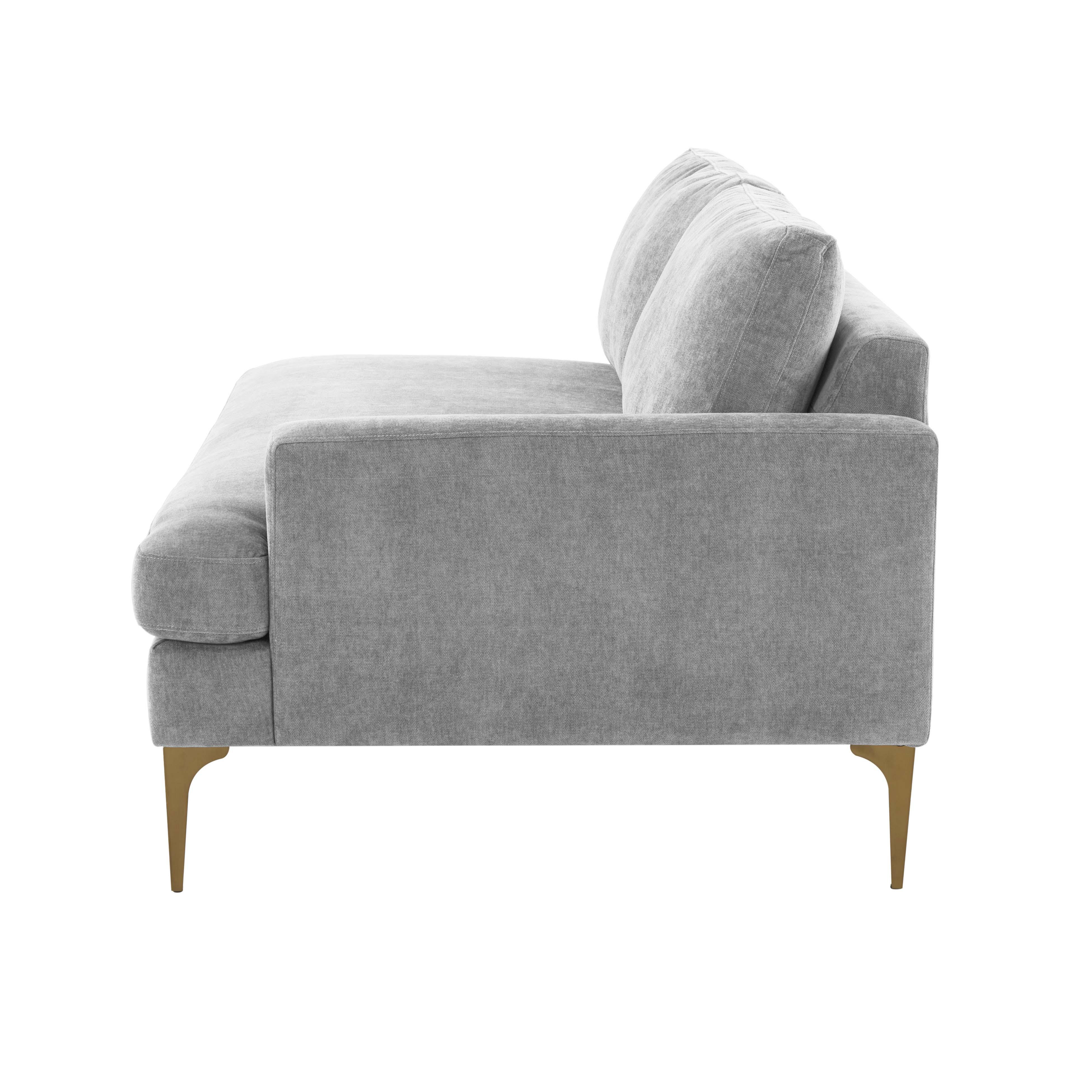 Serena Velvet Modular Loveseat 54 Serena Velvet Modular Loveseat