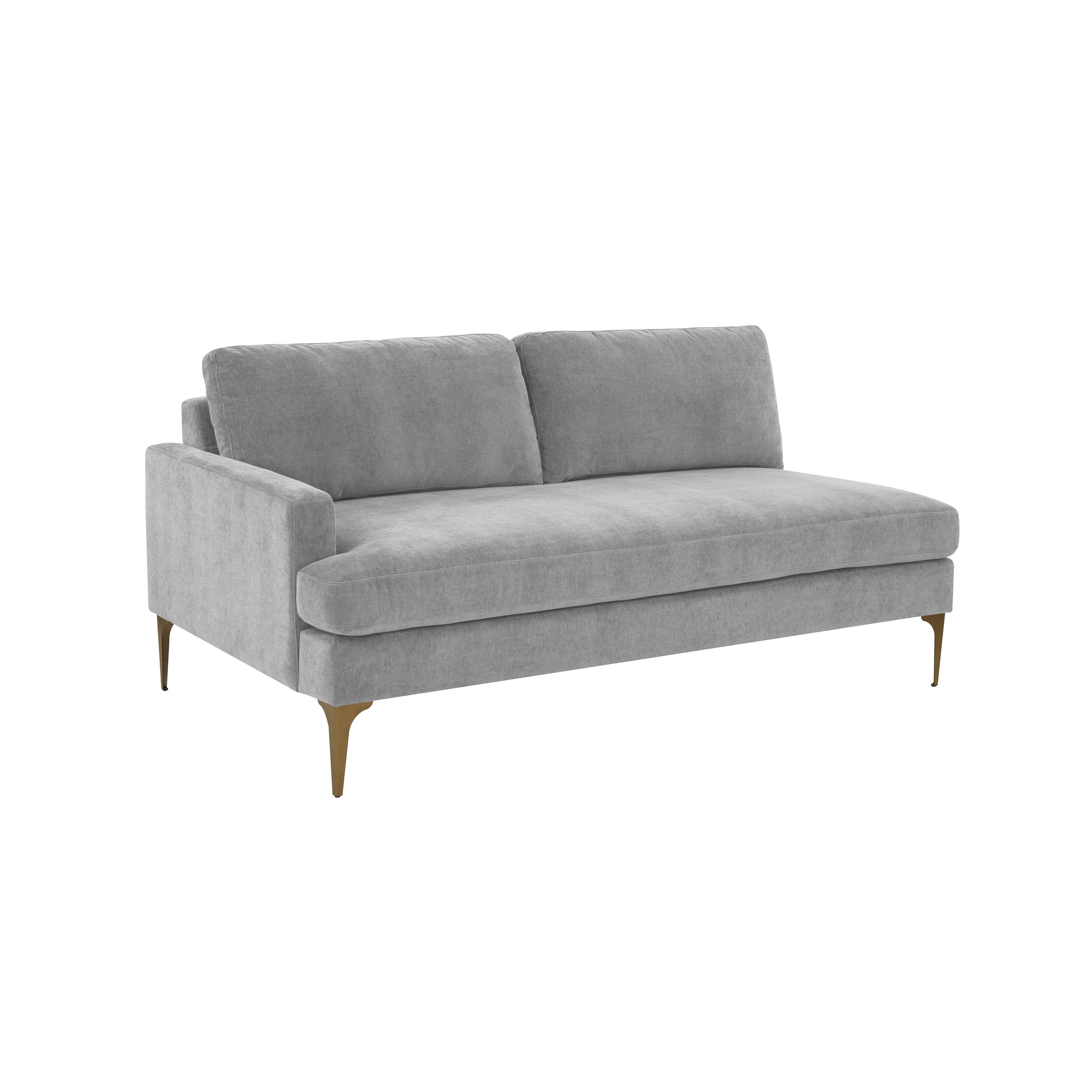 Serena Velvet Modular Loveseat 56 Serena Velvet Modular Loveseat