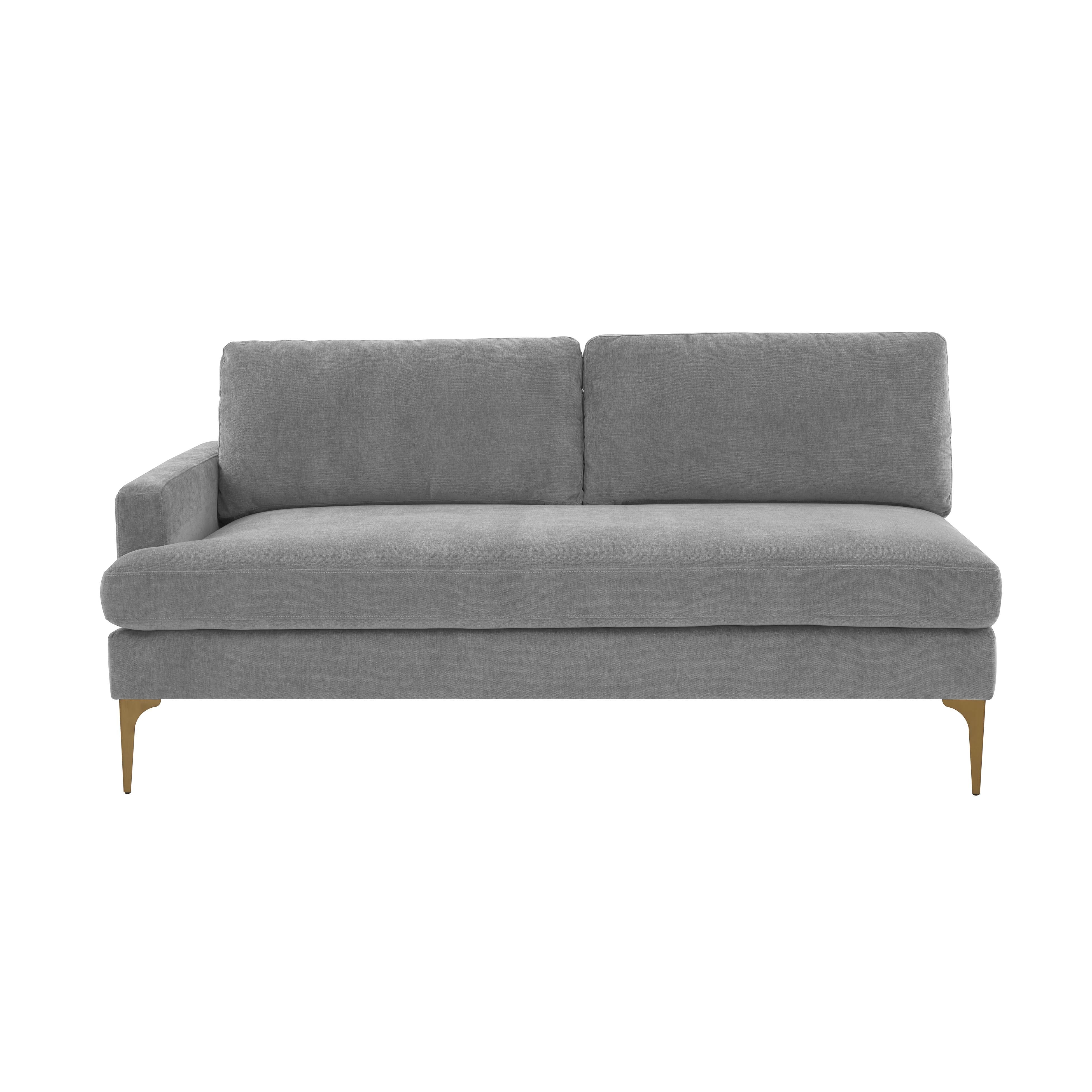 Serena Velvet Modular Loveseat 57 Serena Velvet Modular Loveseat