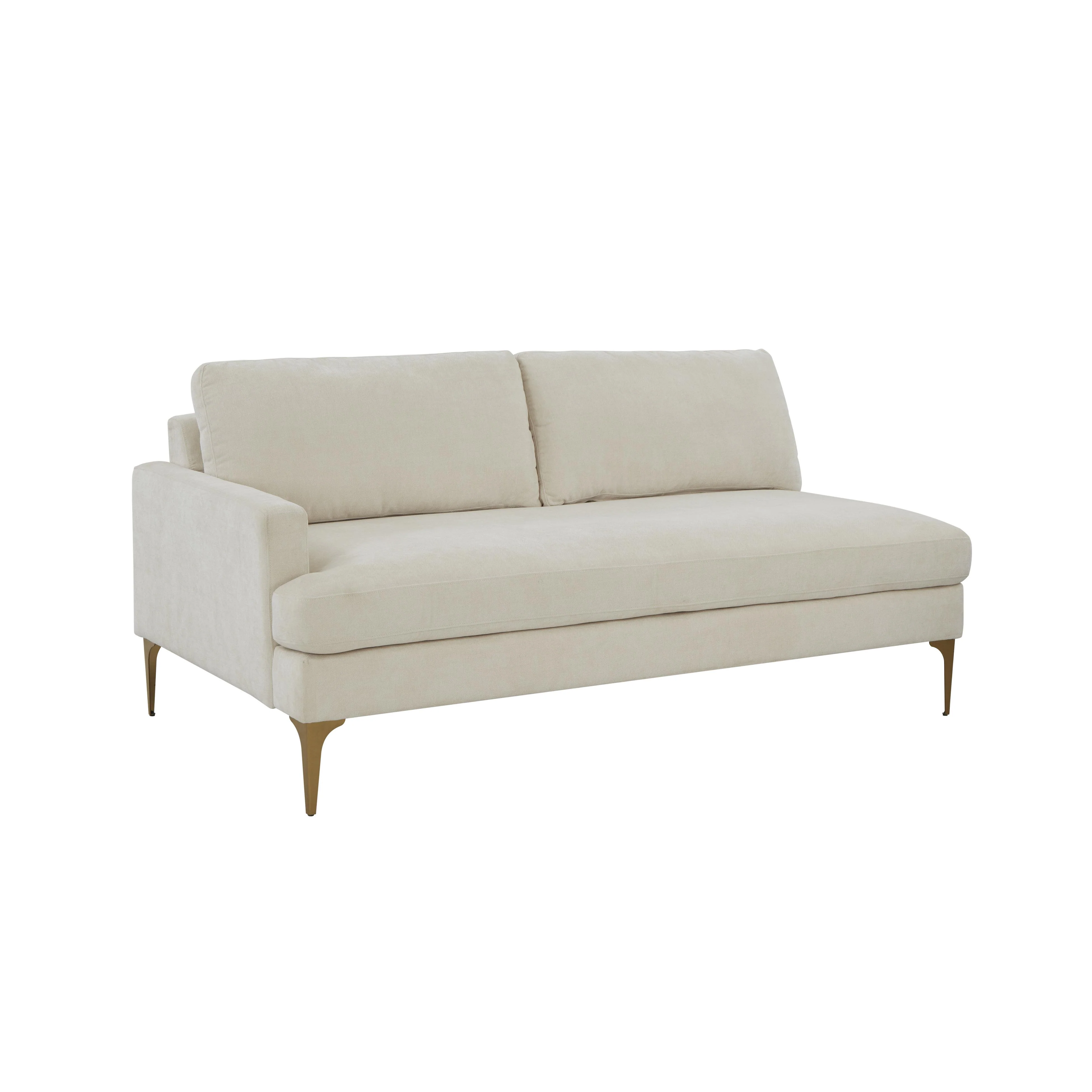 Serena Velvet Modular Loveseat 36 Serena Velvet Modular Loveseat