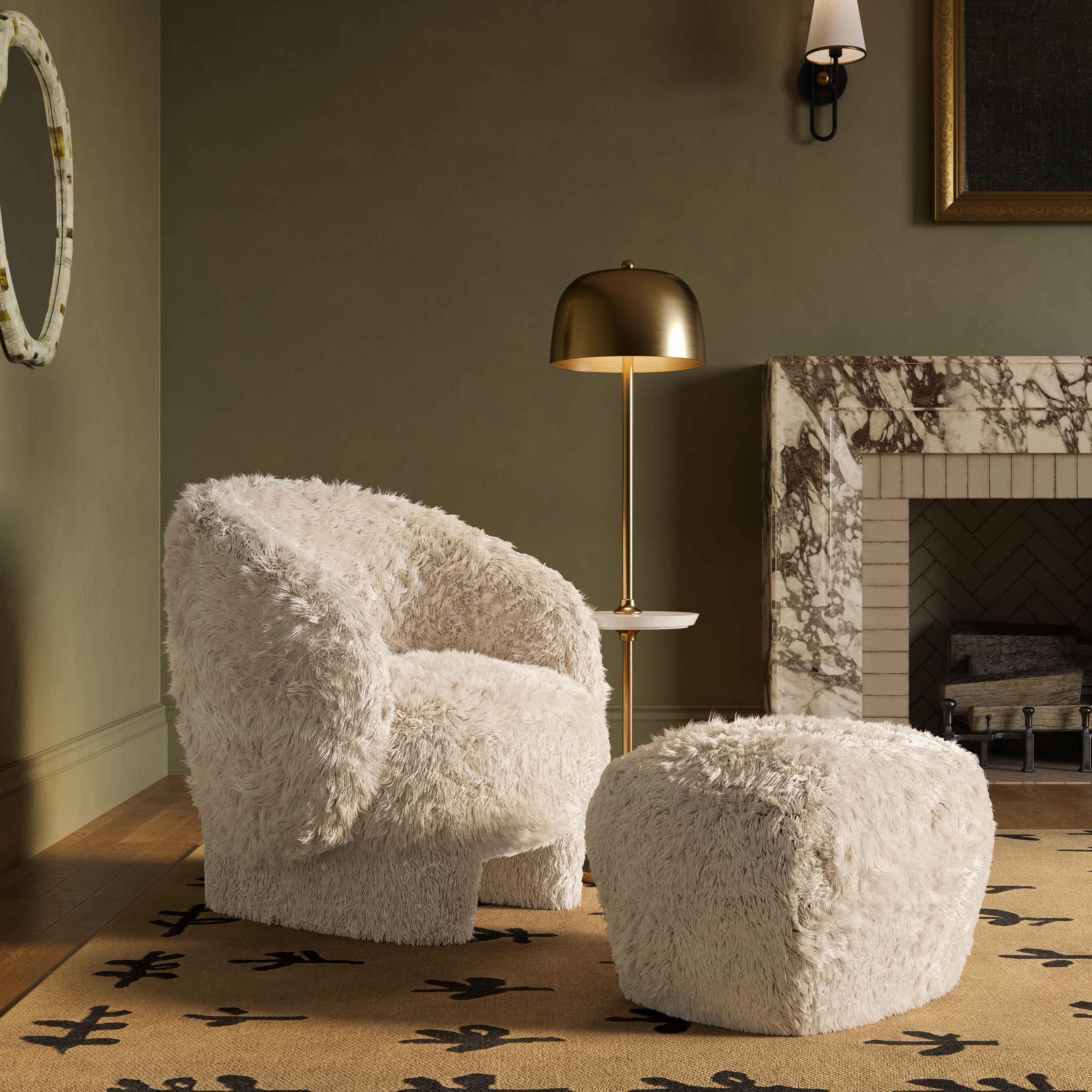 Britt Vegan Shearling Ottoman 14 Britt Vegan Shearling Ottoman