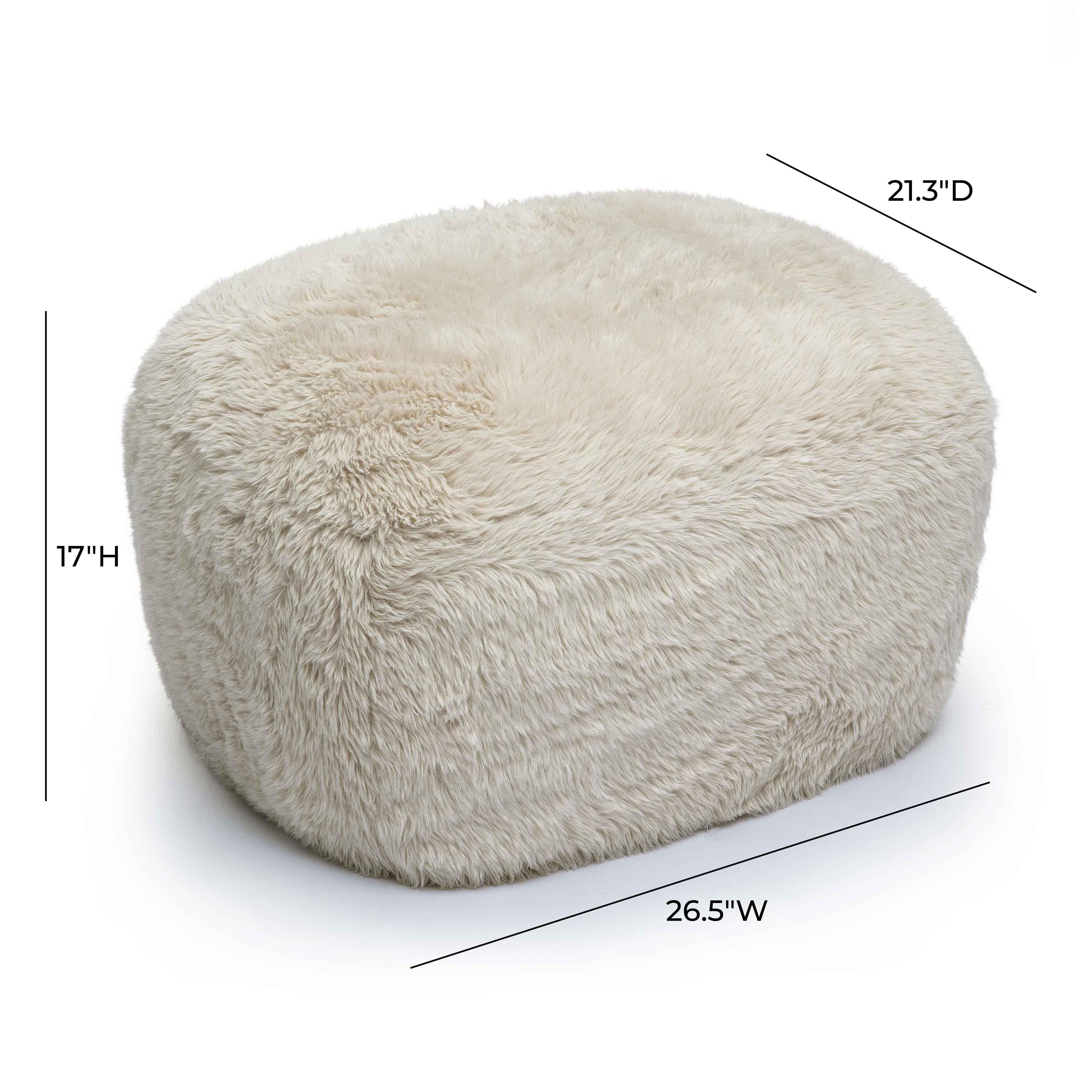Britt Vegan Shearling Ottoman 17 Britt Vegan Shearling Ottoman