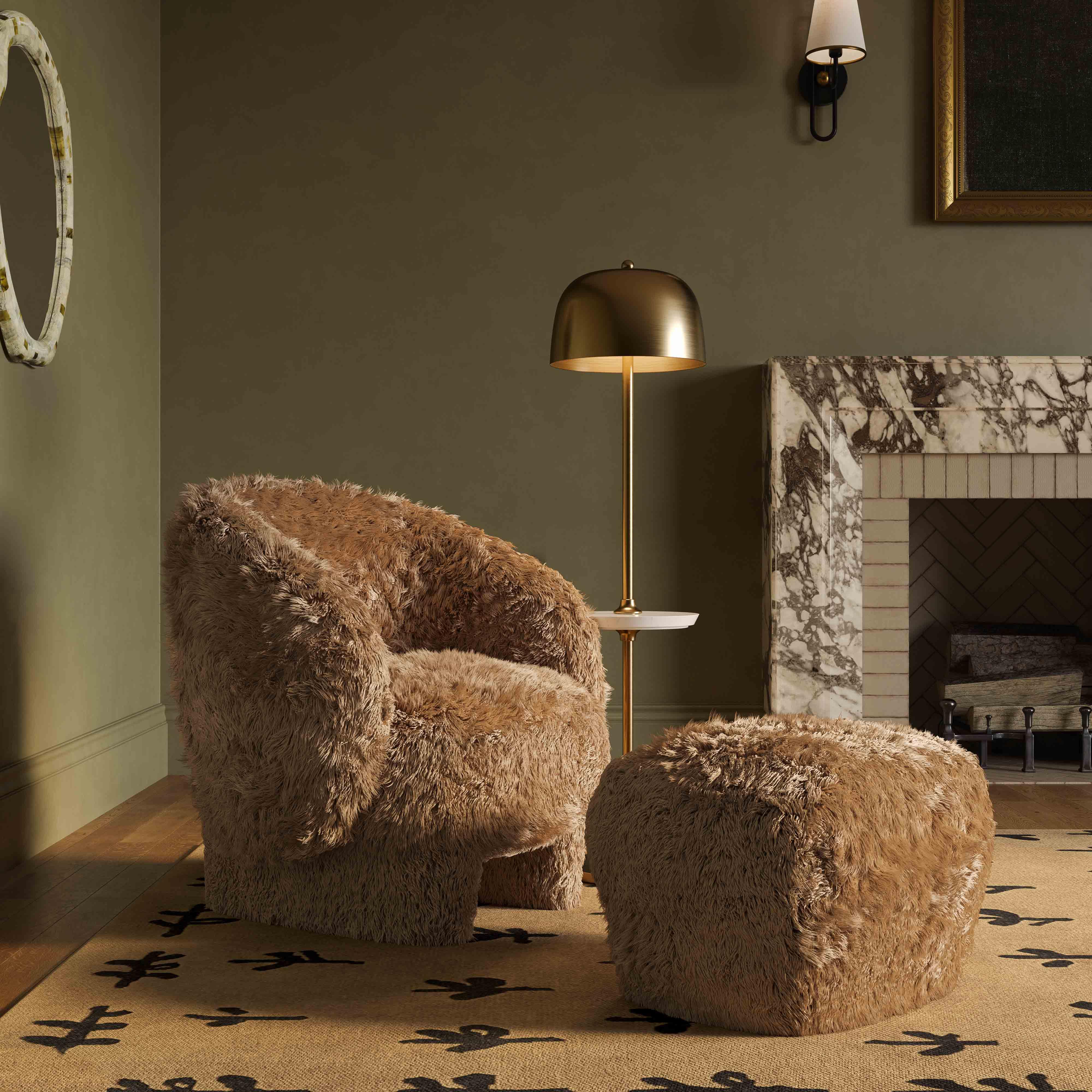 Britt Vegan Shearling Ottoman 20 Britt Vegan Shearling Ottoman