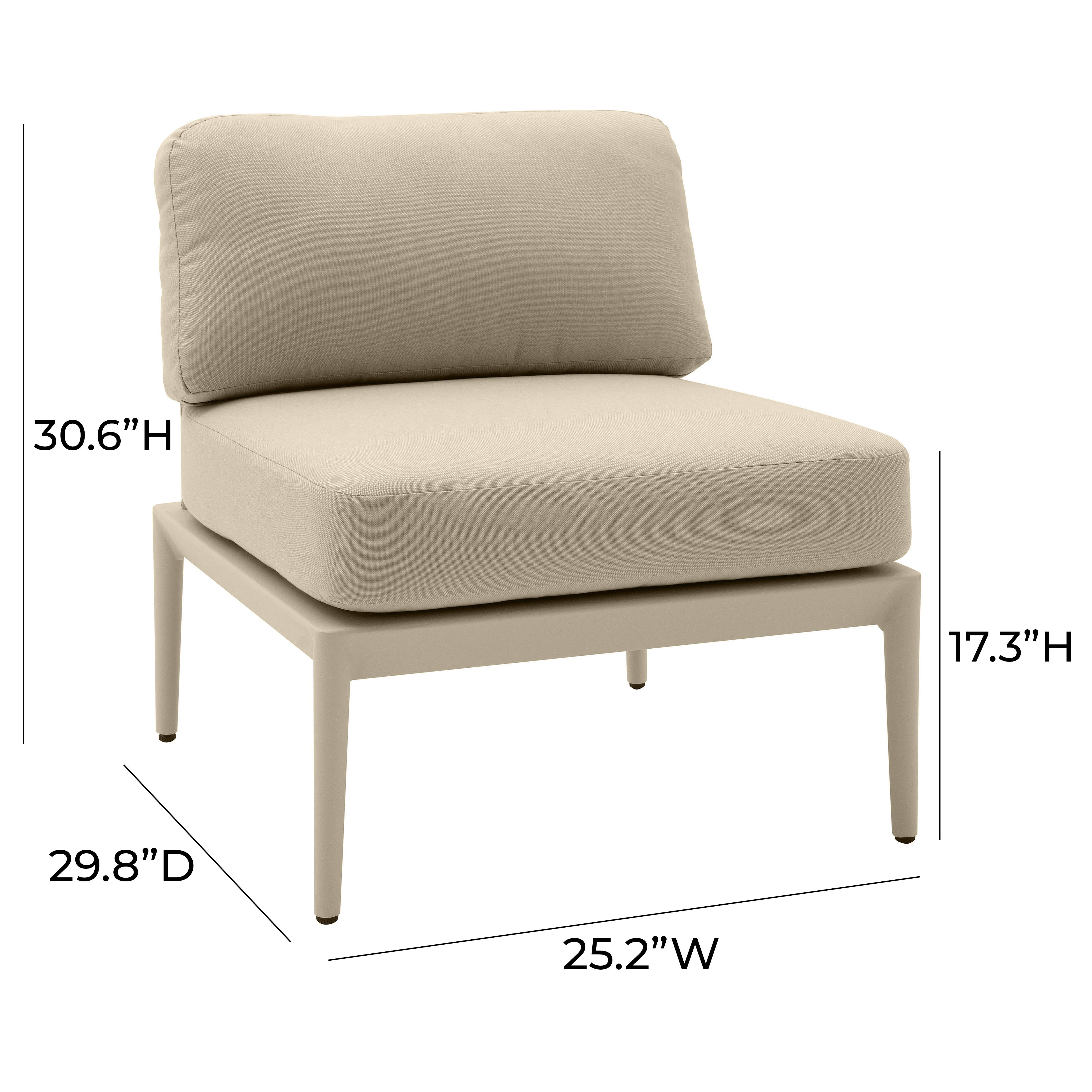 Kapri Modular Outdoor Armless Chair 21 Kapri Modular Outdoor Armless Chair
