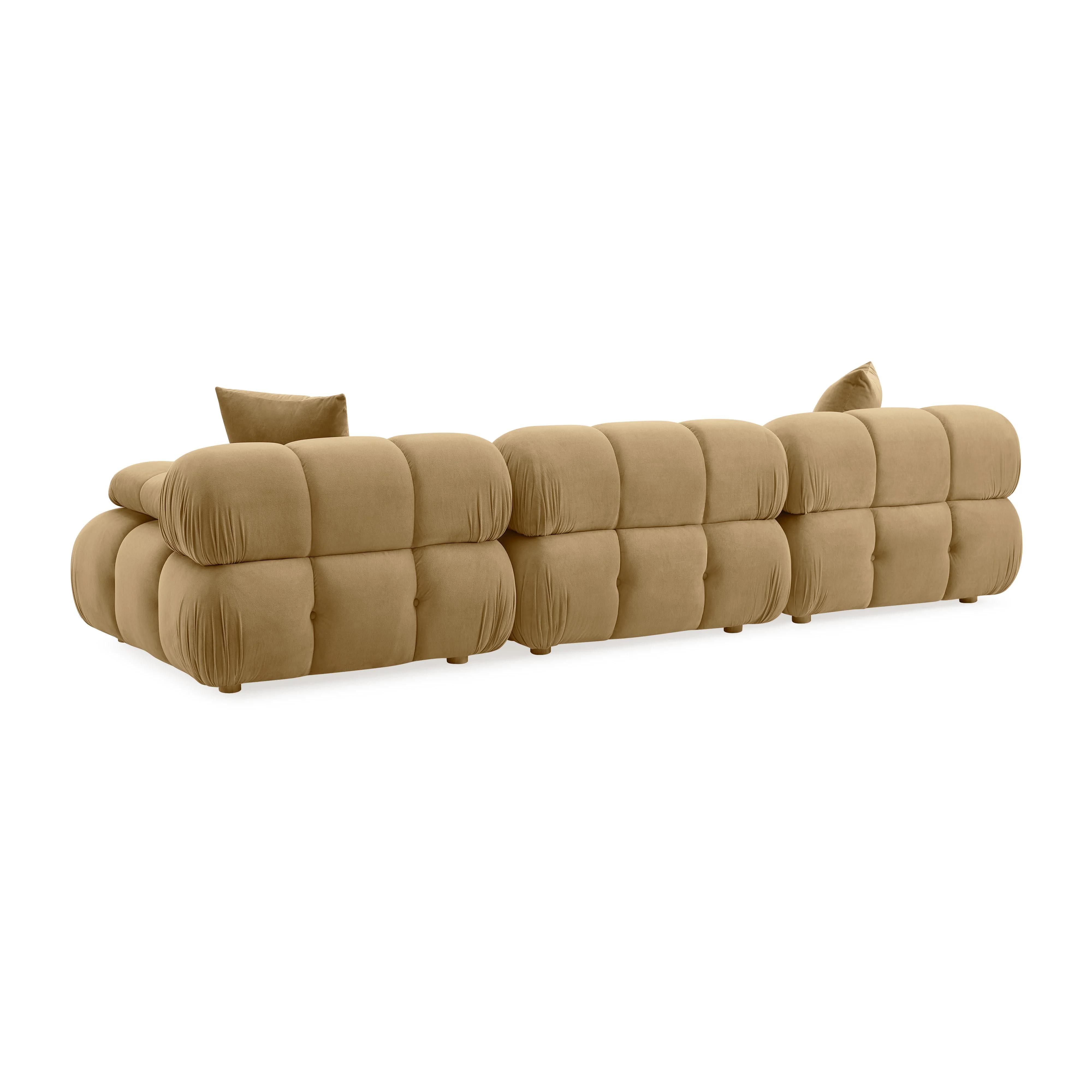 Calliope Cafe Au Lait Performance Velvet Modular Sofa 10 Calliope Cafe Au Lait Performance Velvet Modular Sofa