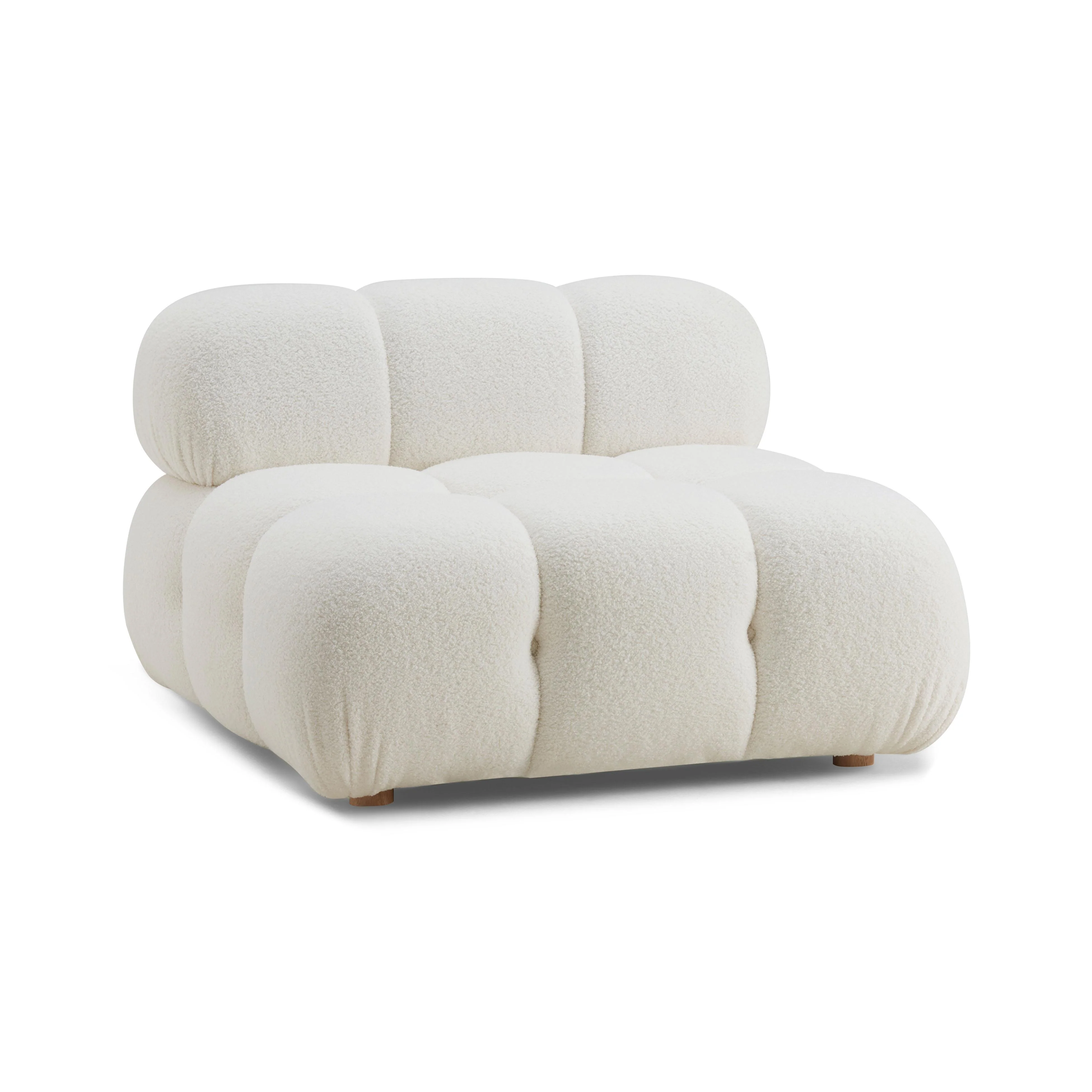 Calliope Vegan Shearling Modular Armless Chair 1 Calliope Vegan Shearling Modular Armless Chair