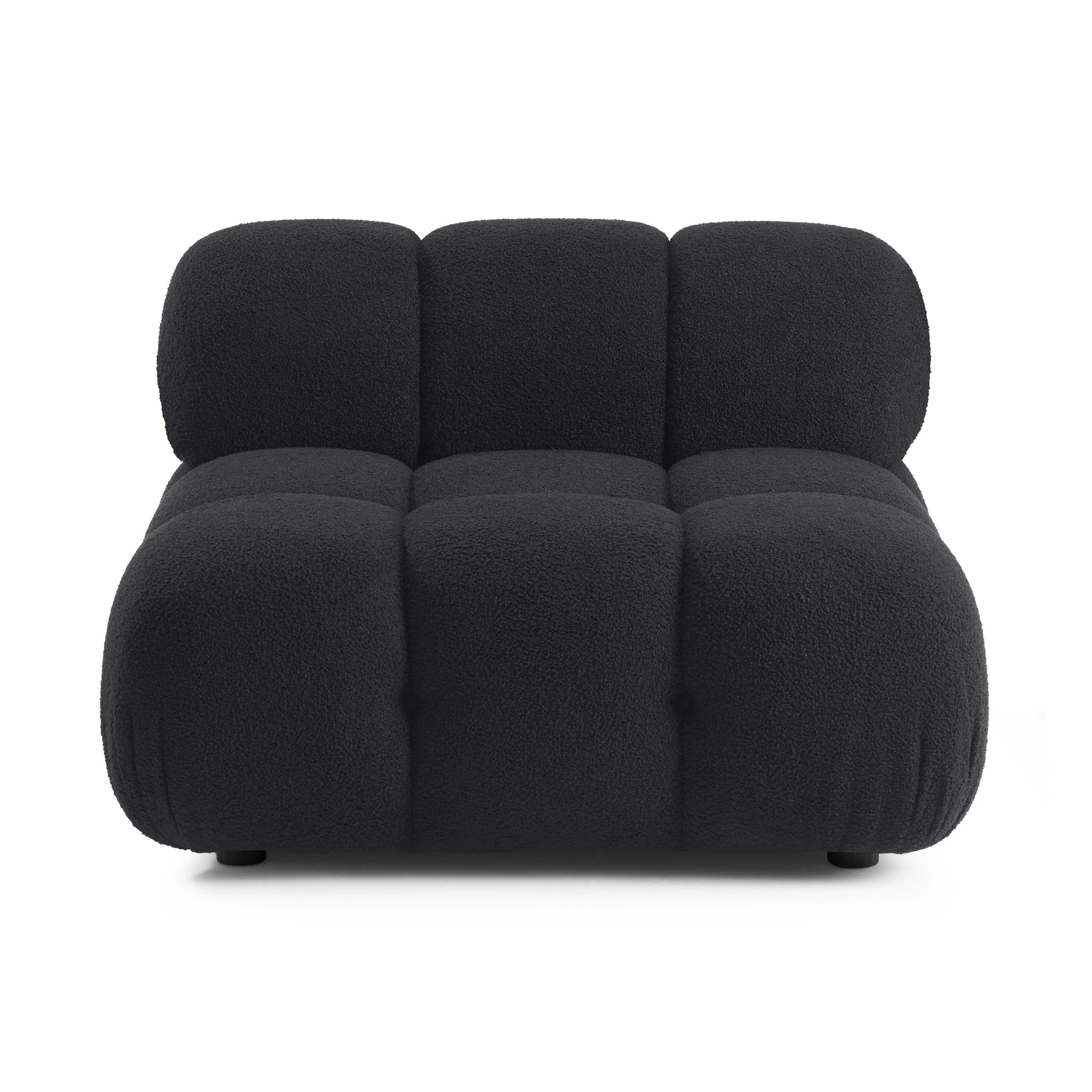 Calliope Vegan Shearling Modular Armless Chair 23 Calliope Vegan Shearling Modular Armless Chair