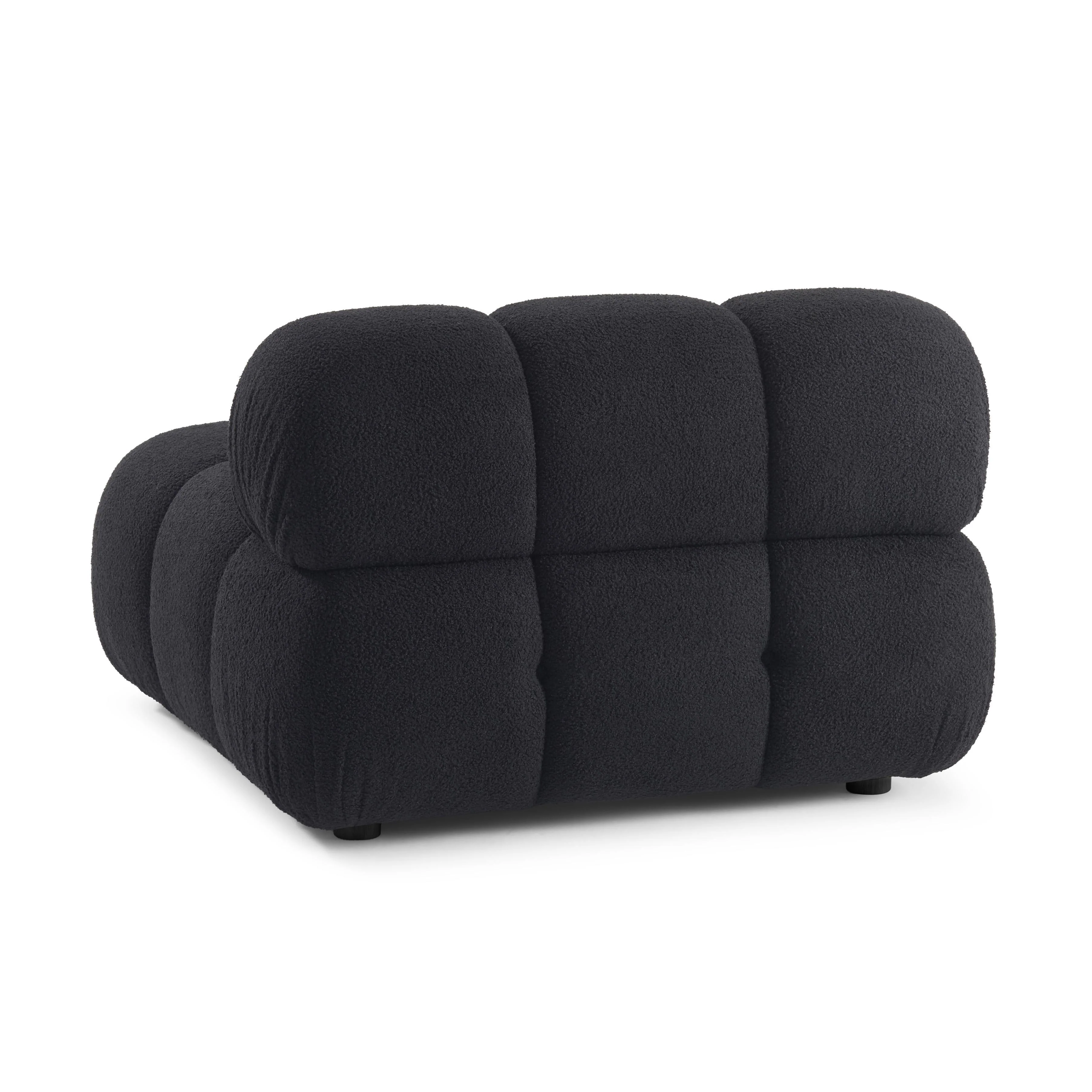 Calliope Vegan Shearling Modular Armless Chair 24 Calliope Vegan Shearling Modular Armless Chair