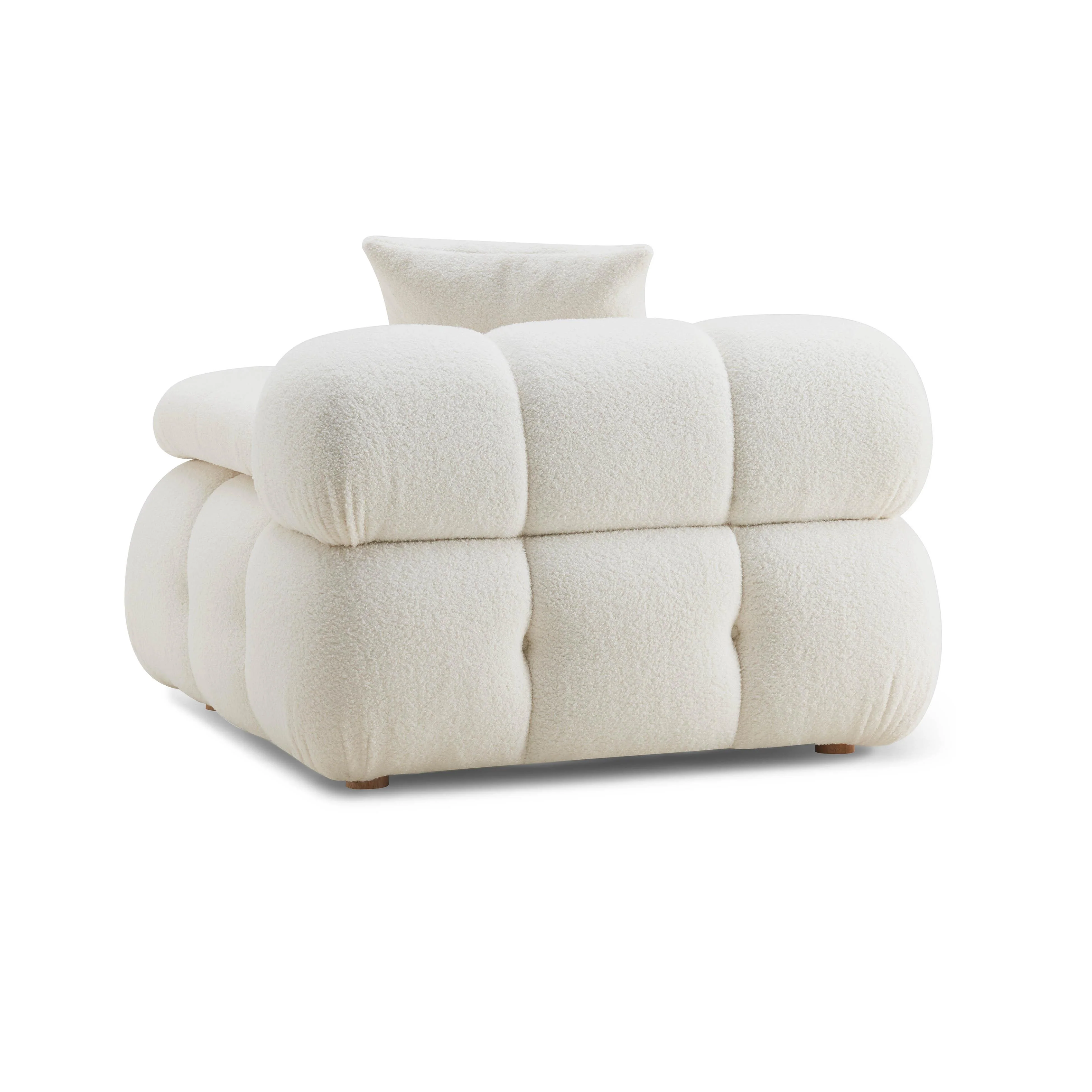 Calliope Vegan Shearling Modular Armless Chair 17 Calliope Vegan Shearling Modular Armless Chair