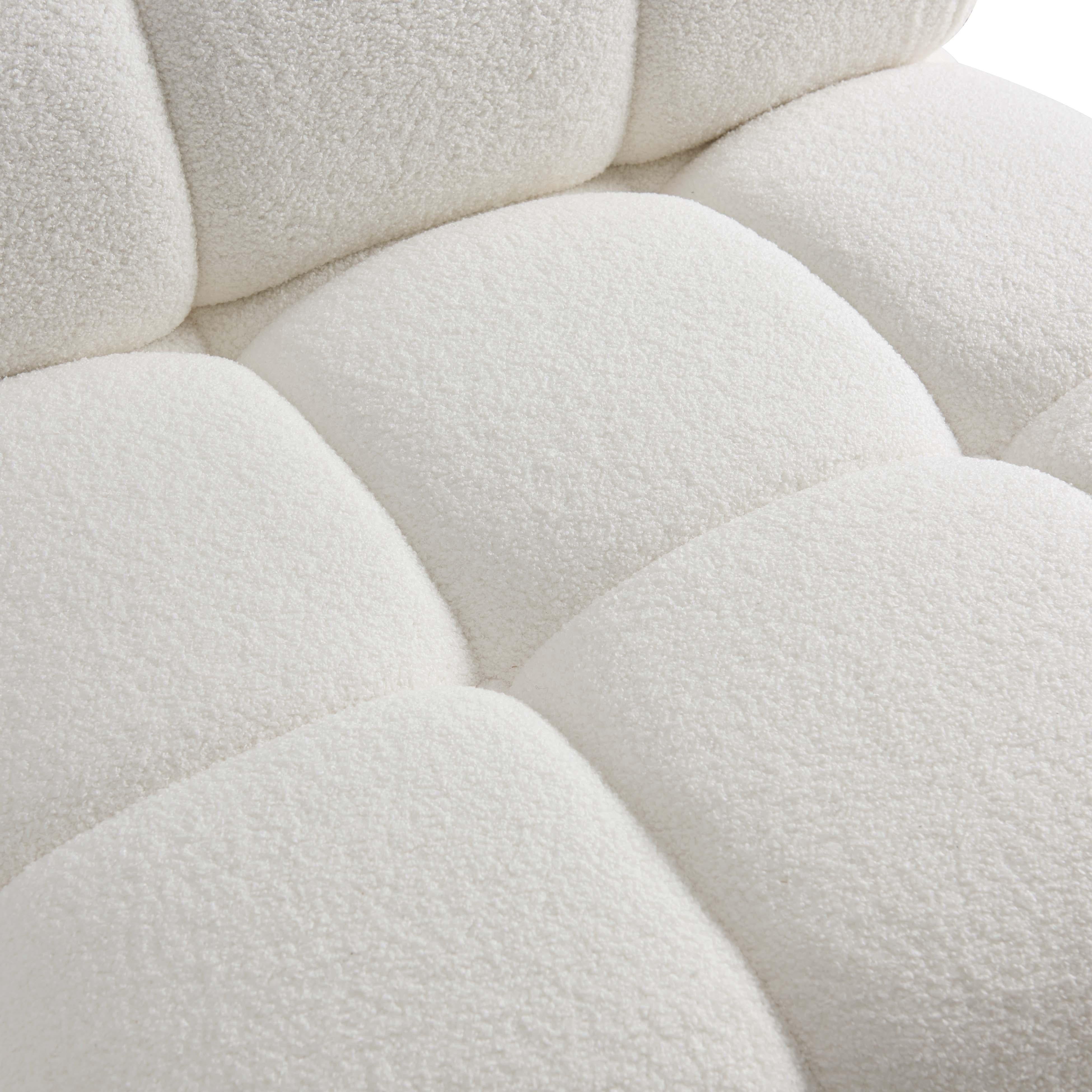 Calliope Vegan Shearling Modular Armless Chair 18 Calliope Vegan Shearling Modular Armless Chair