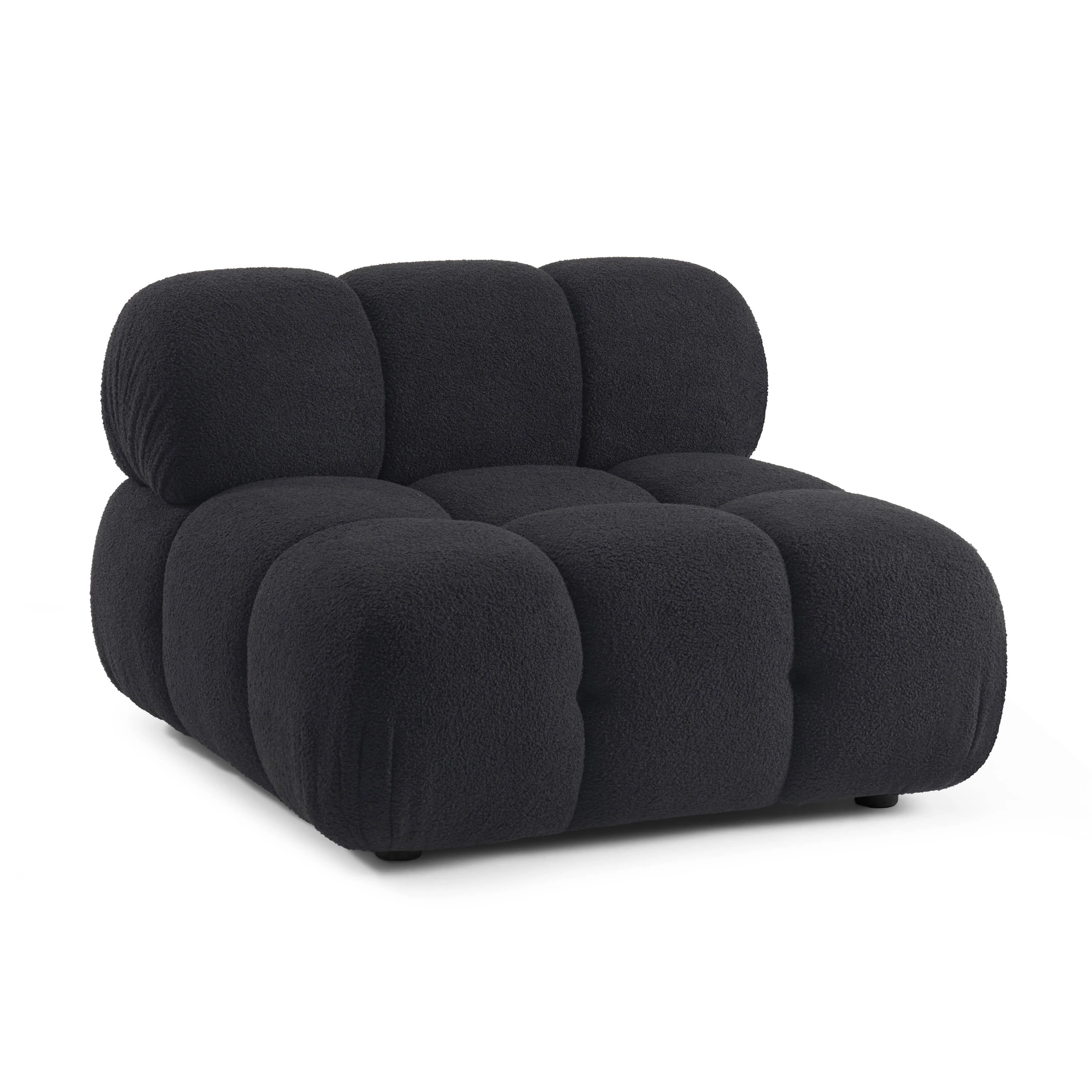 Calliope Vegan Shearling Modular Armless Chair 21 Calliope Vegan Shearling Modular Armless Chair