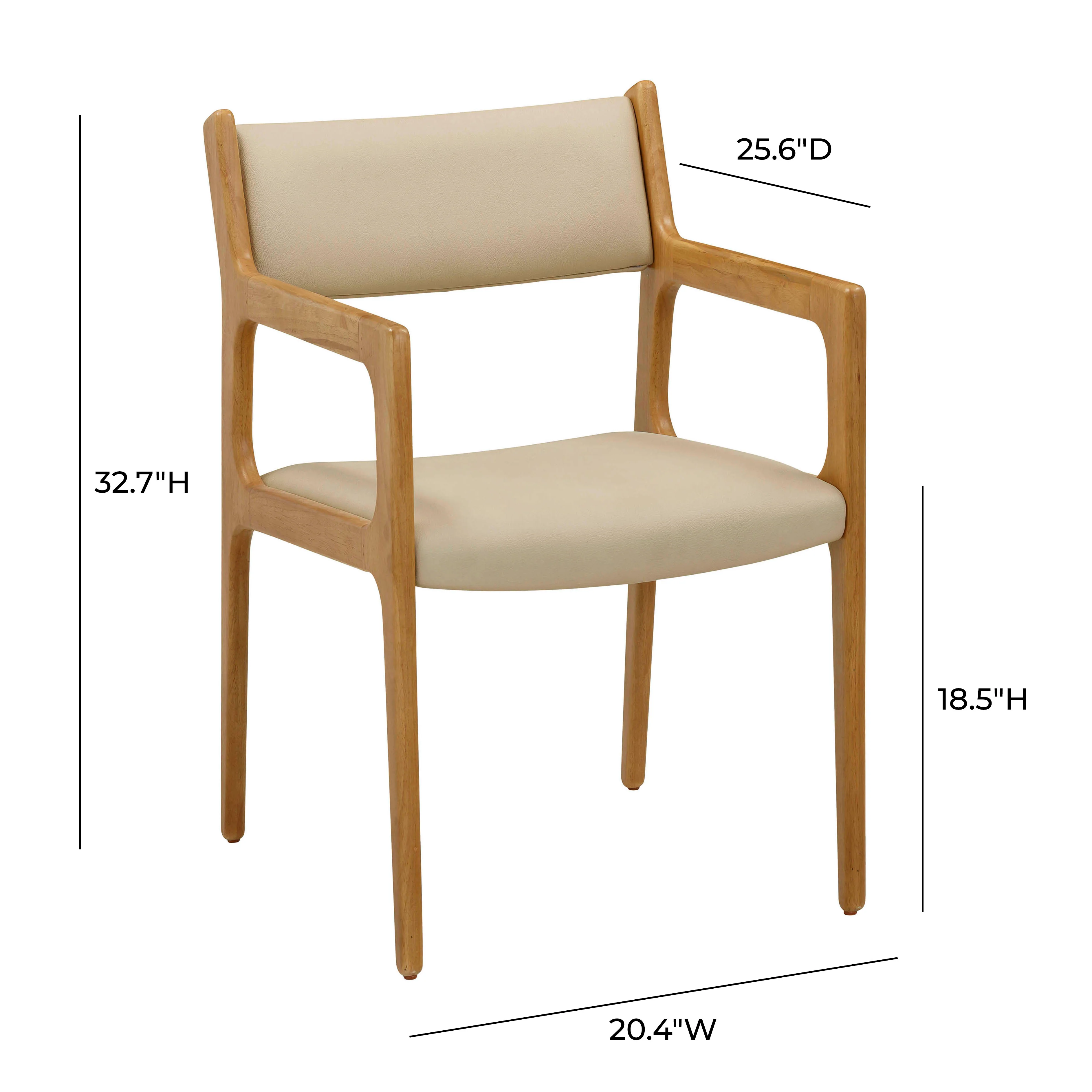 Ari Cream Performance Vegan Leather Dining Chair - Set of 2 16 Ari Cream Performance Vegan Leather Dining Chair - Set of 2