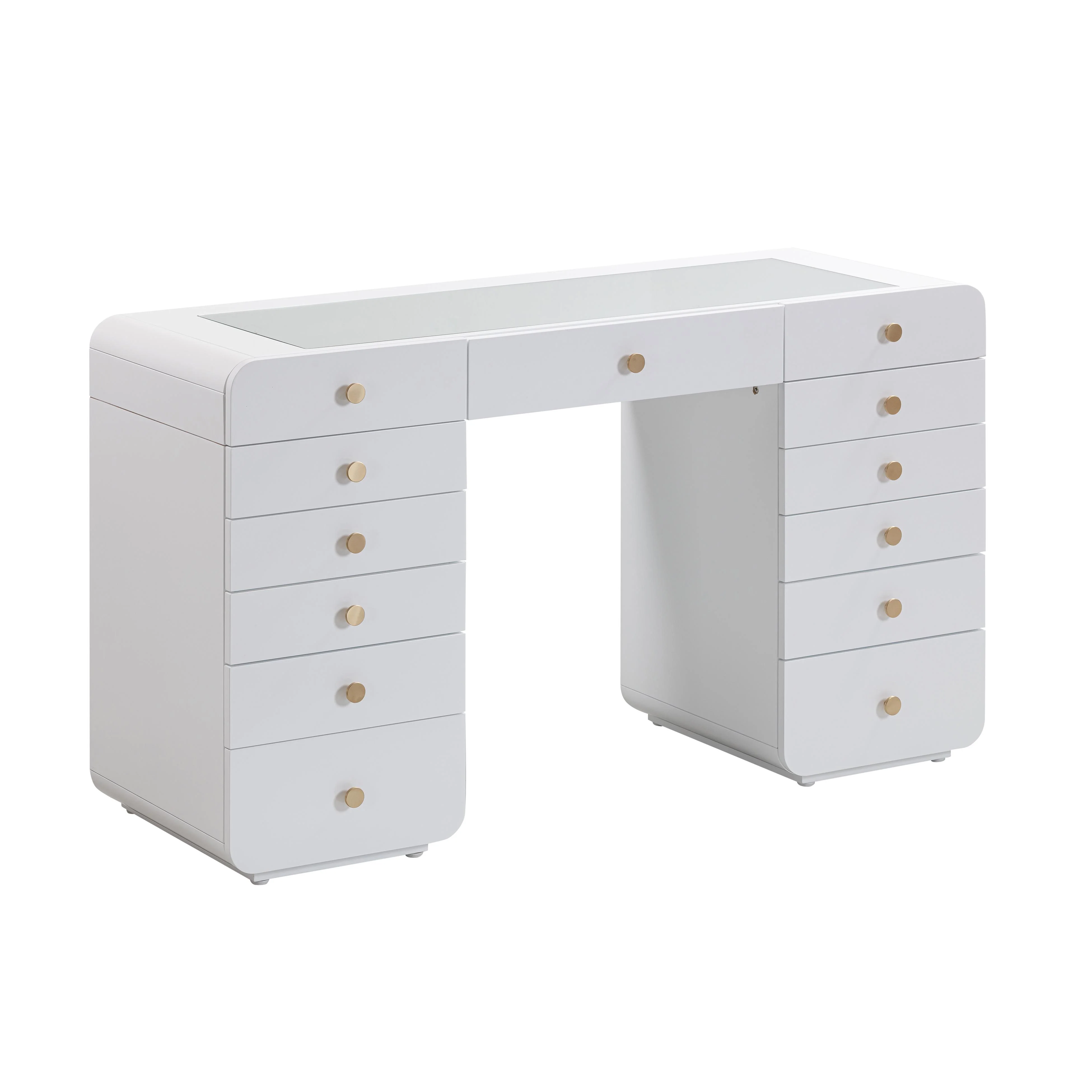 Hollywood White Desk with Vanity Mirror 11 Hollywood White Desk with Vanity Mirror