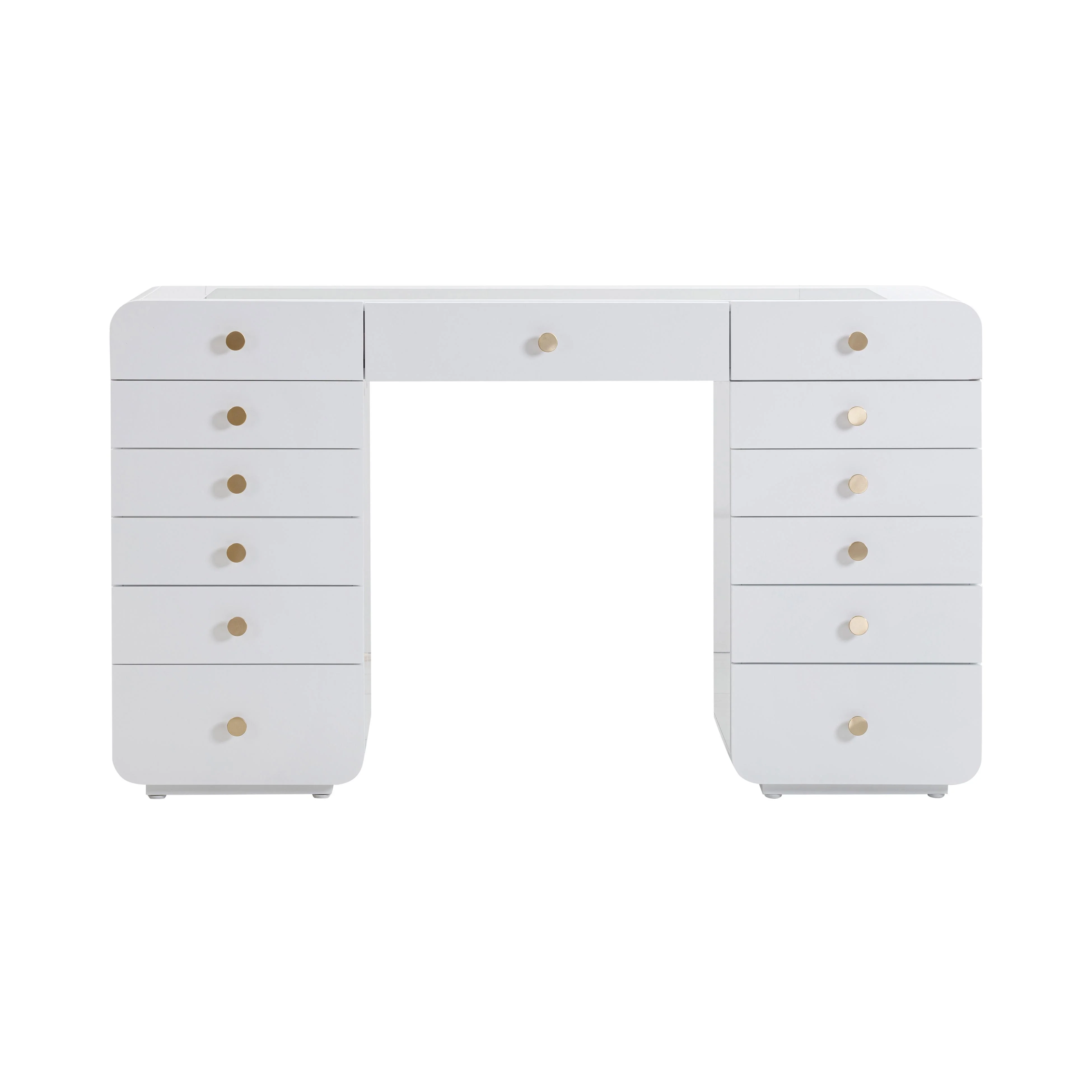 Hollywood White Desk with Vanity Mirror 12 Hollywood White Desk with Vanity Mirror