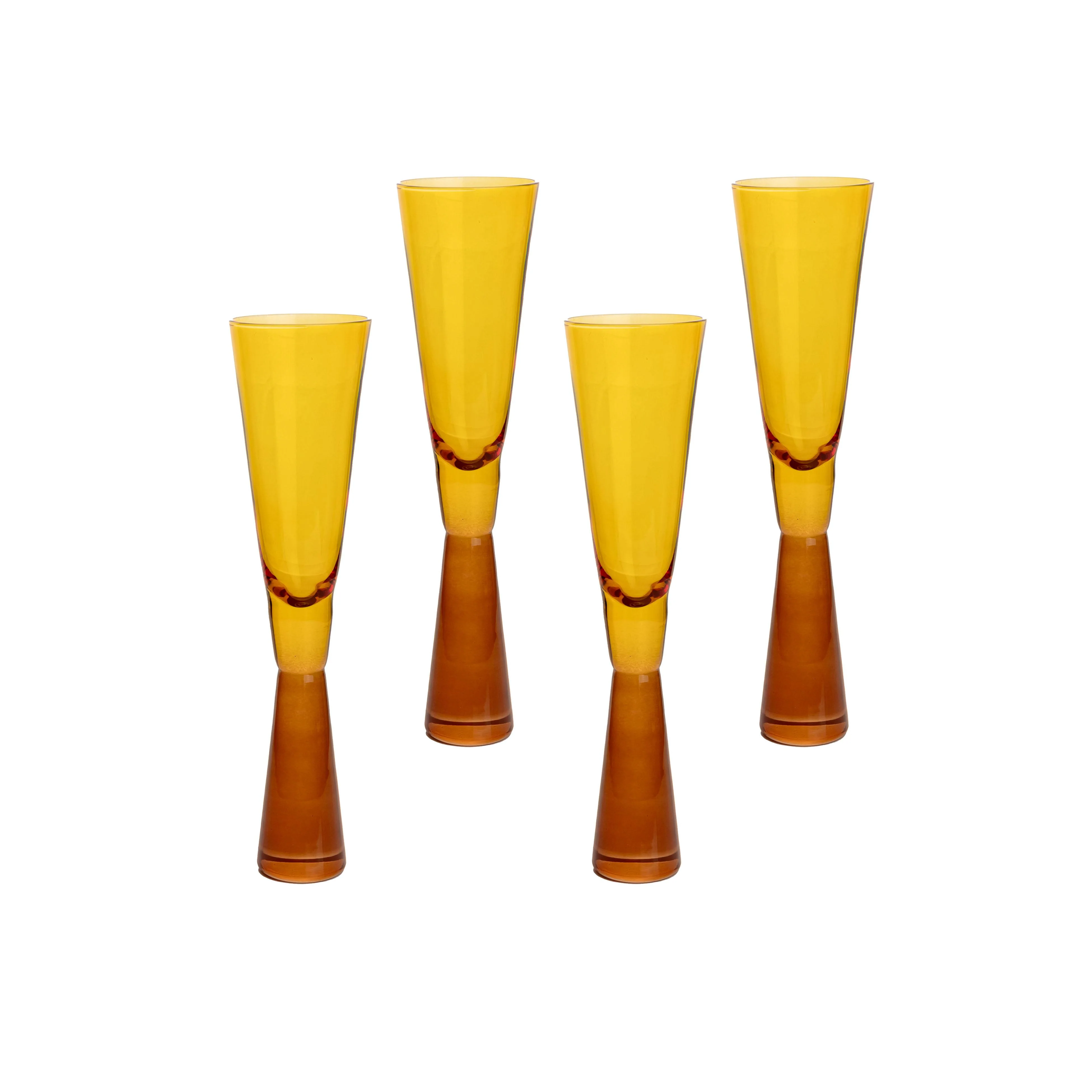 Flute Champagne Glasses - Set of 4 25 Flute Champagne Glasses - Set of 4