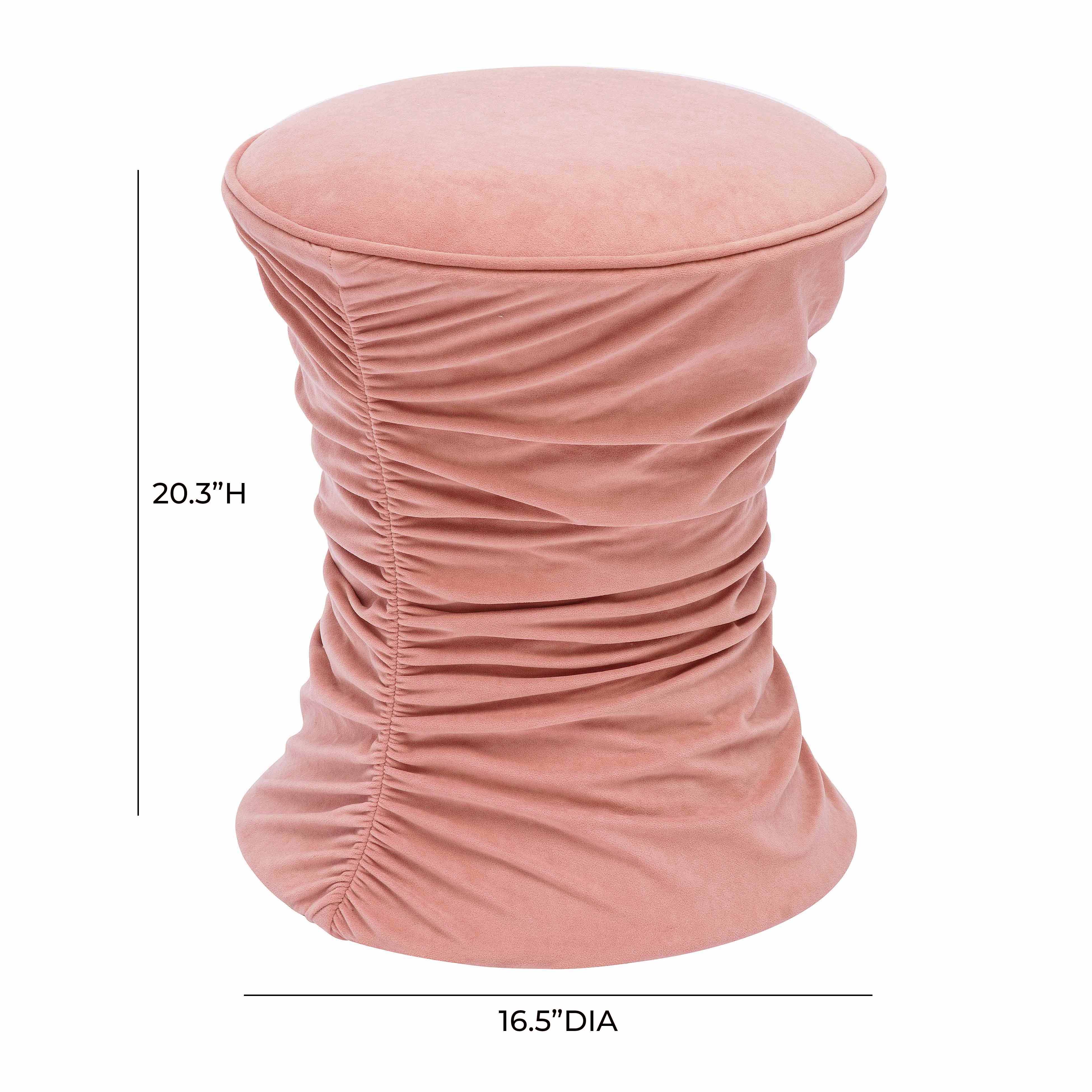 Bounce Ruched Velvet Adjustable Ottoman 32 Bounce Ruched Velvet Adjustable Ottoman