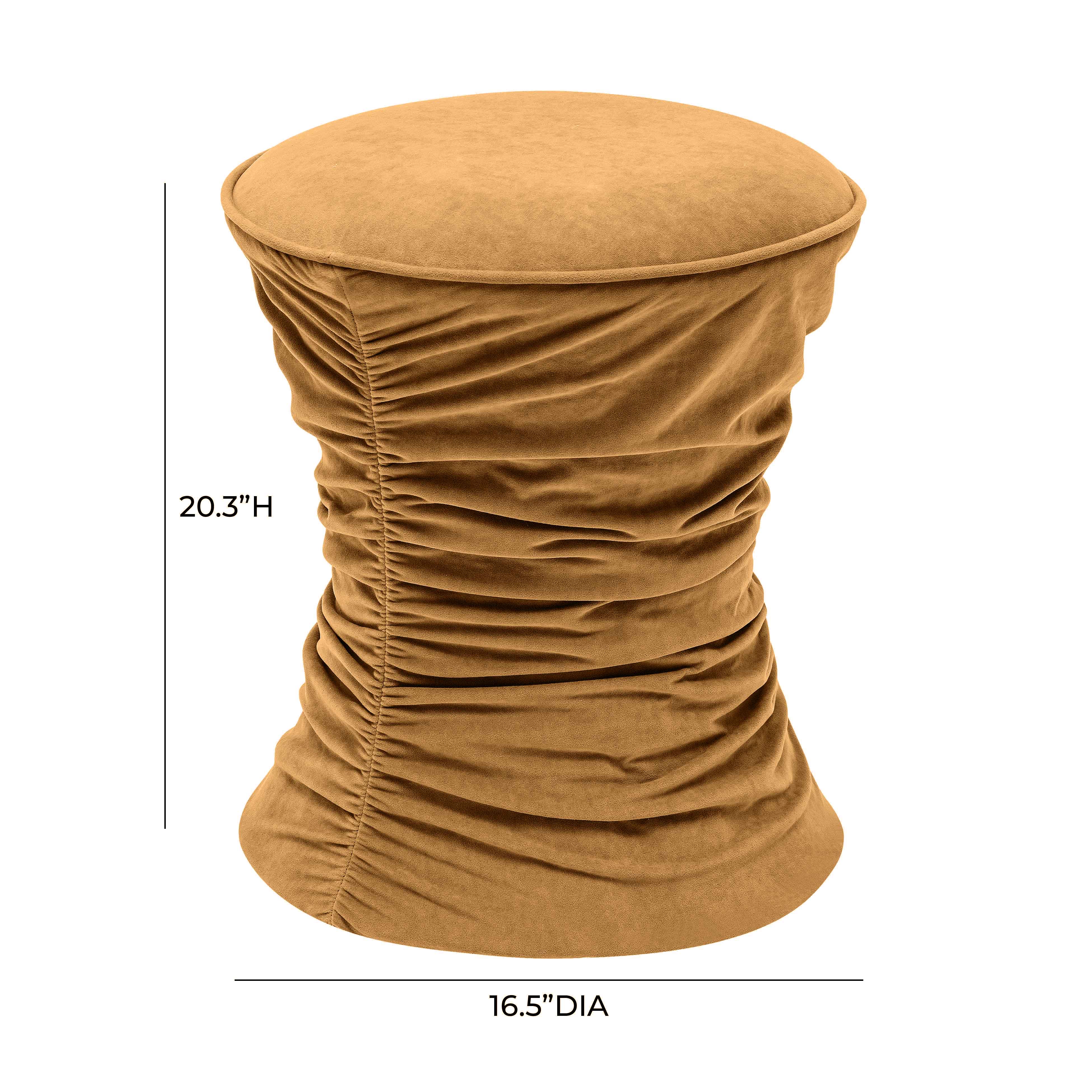 Bounce Ruched Velvet Adjustable Ottoman 24 Bounce Ruched Velvet Adjustable Ottoman