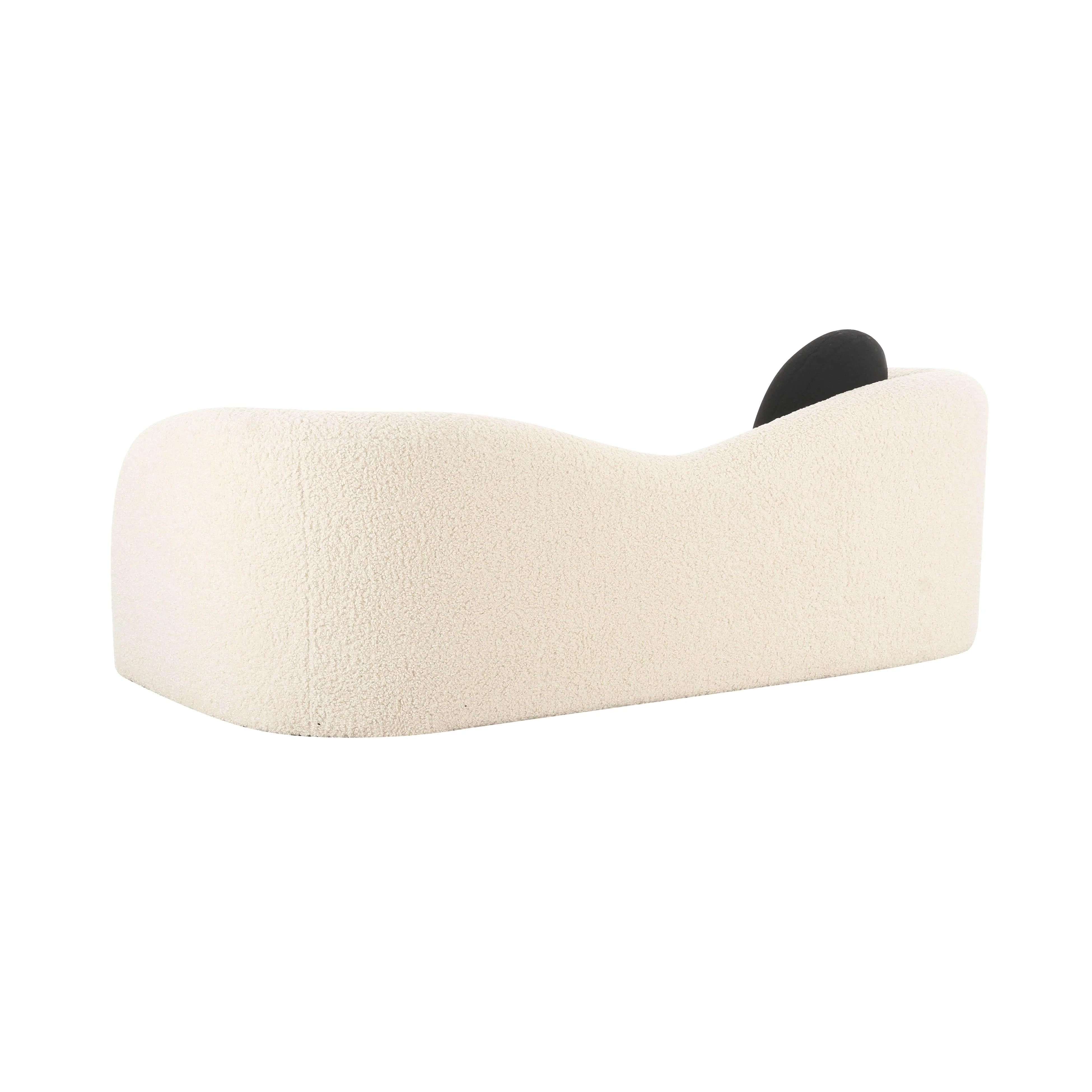 Leonie Beige Faux Shearling 84" Sofa 12 Leonie Beige Faux Shearling 84" Sofa