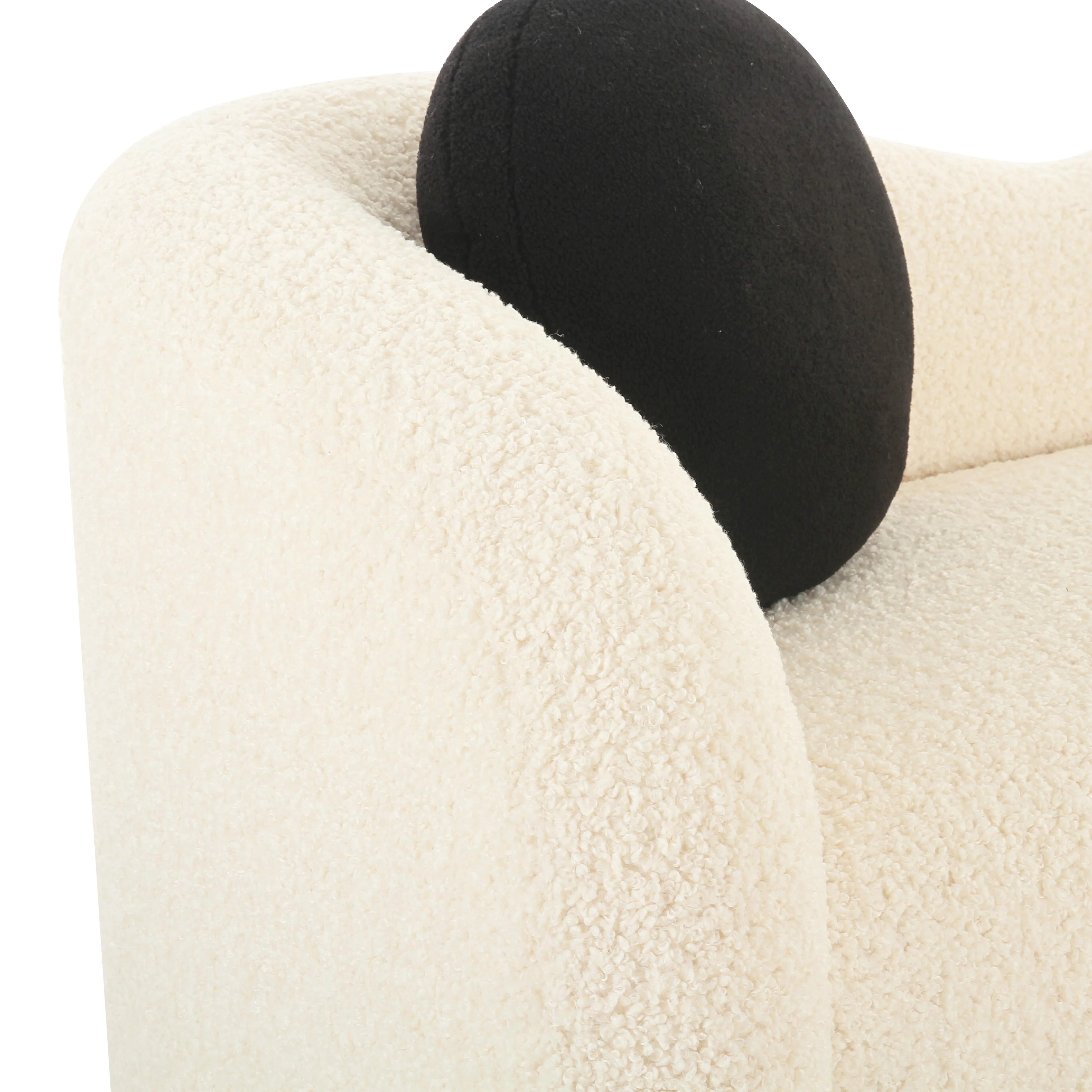 Leonie Beige Faux Shearling 84" Sofa 13 Leonie Beige Faux Shearling 84" Sofa