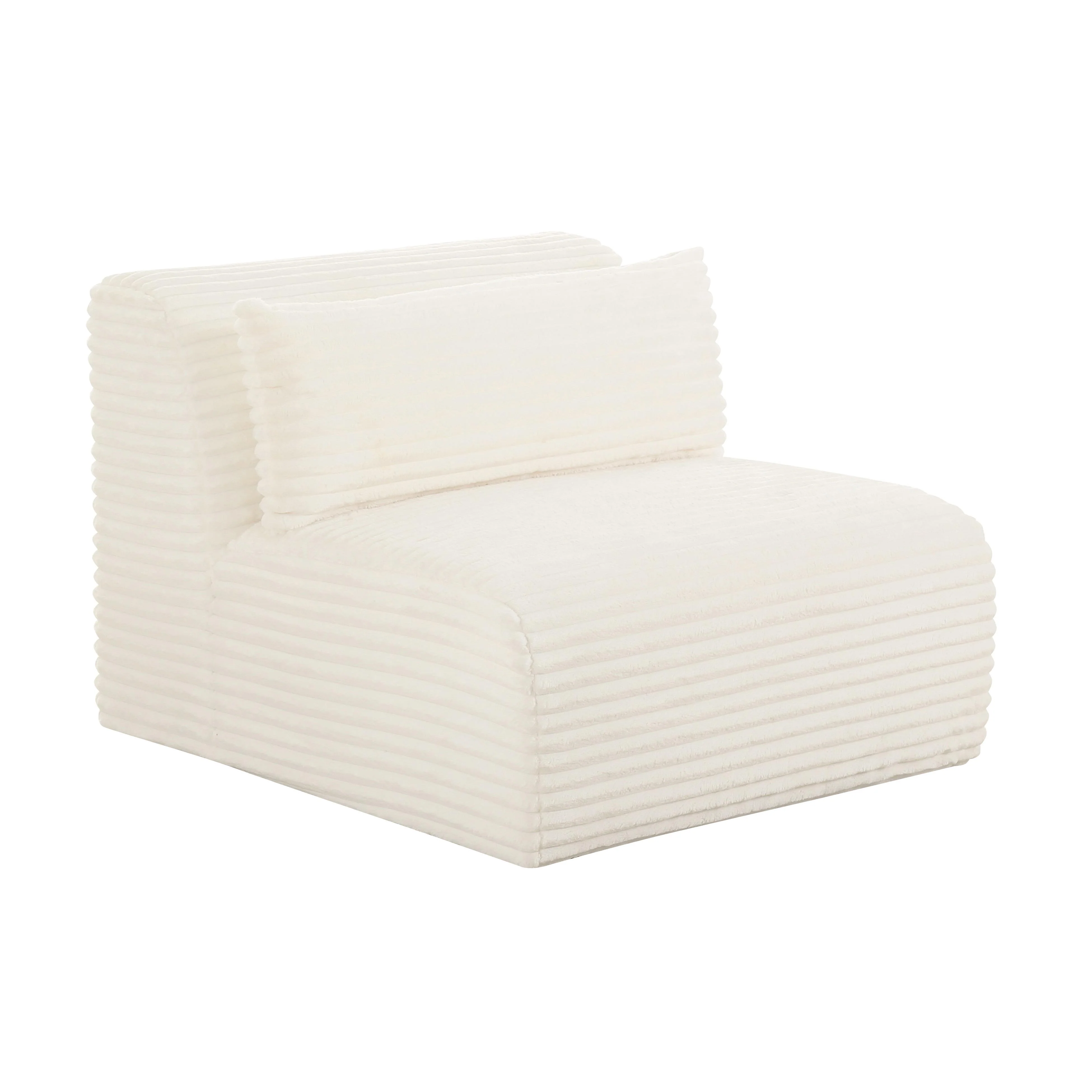 Tarra Fluffy Oversized Corduroy Modular Armless Chair 1 Tarra Fluffy Oversized Corduroy Modular Armless Chair