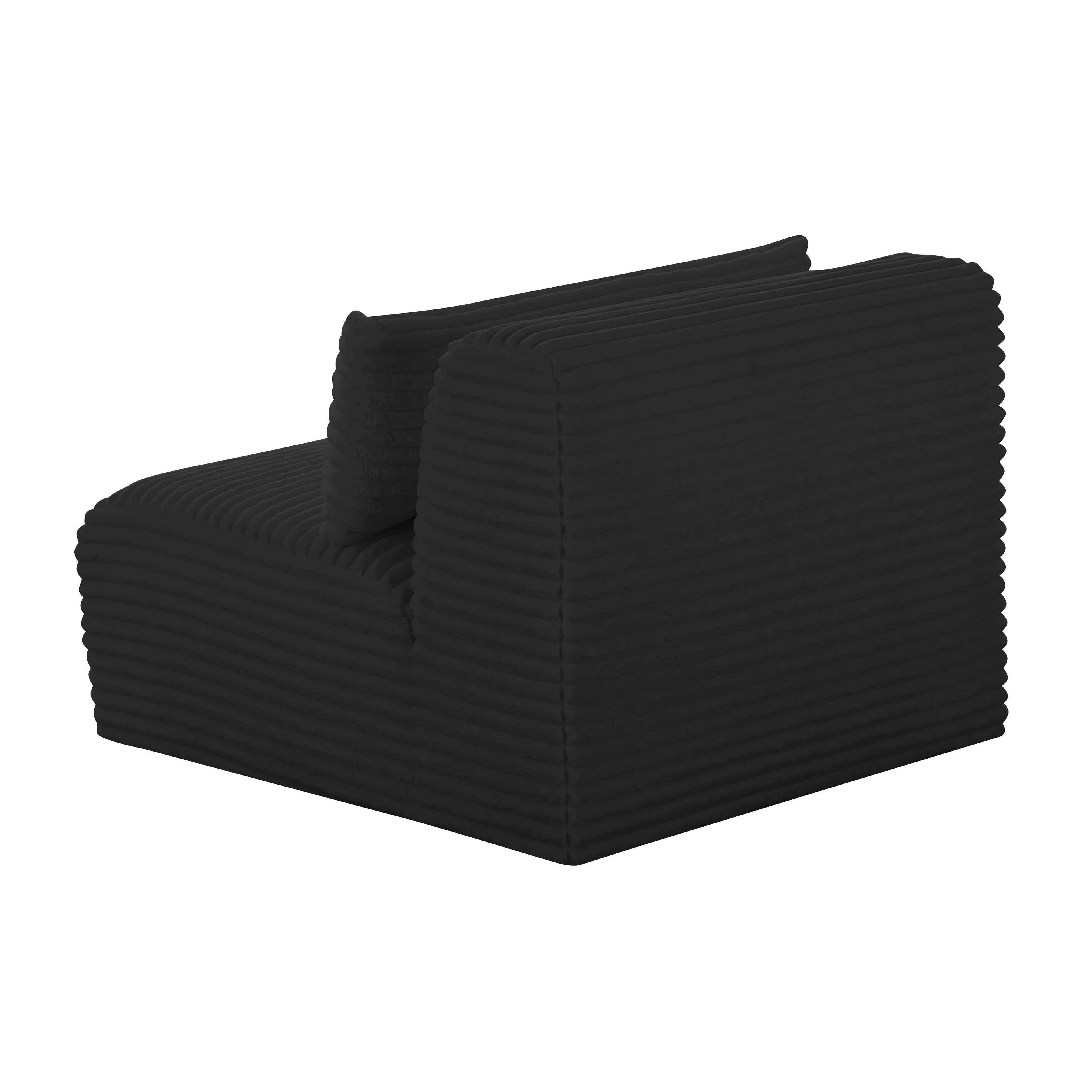 Tarra Fluffy Oversized Corduroy Modular Armless Chair 22 Tarra Fluffy Oversized Corduroy Modular Armless Chair