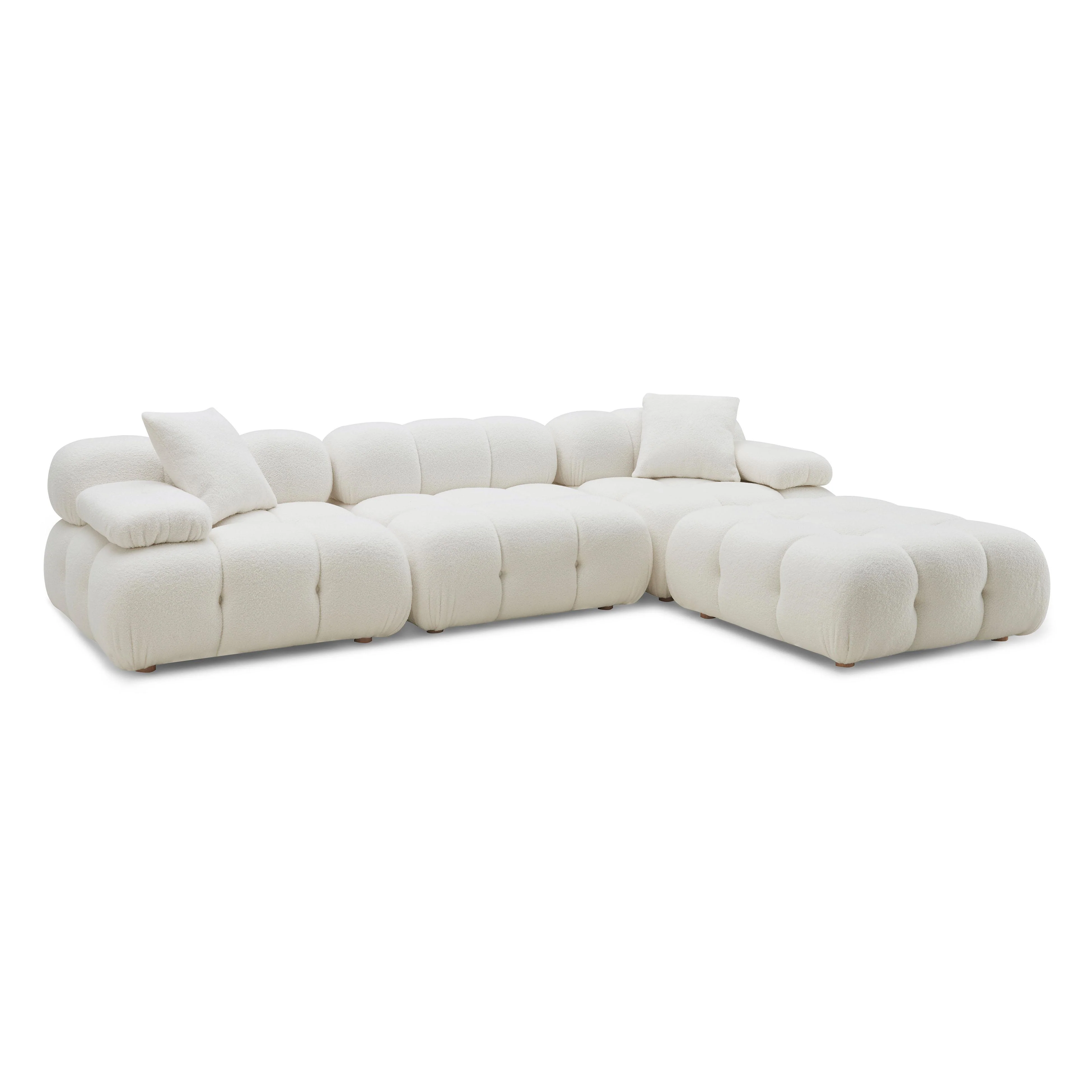 Calliope Vegan Shearling Modular Sectional 1 Calliope Vegan Shearling Modular Sectional