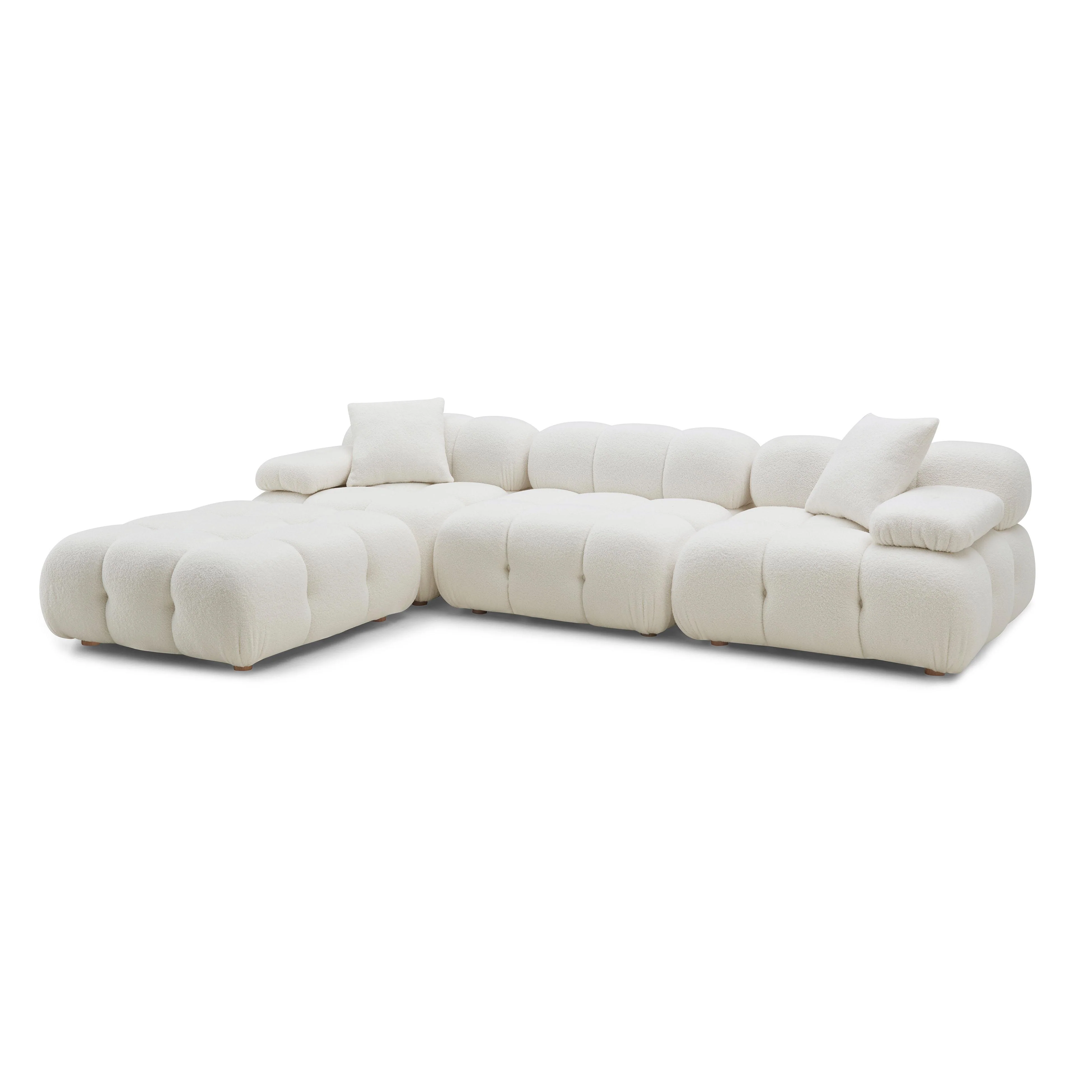 Calliope Vegan Shearling Modular Sectional 23 Calliope Vegan Shearling Modular Sectional