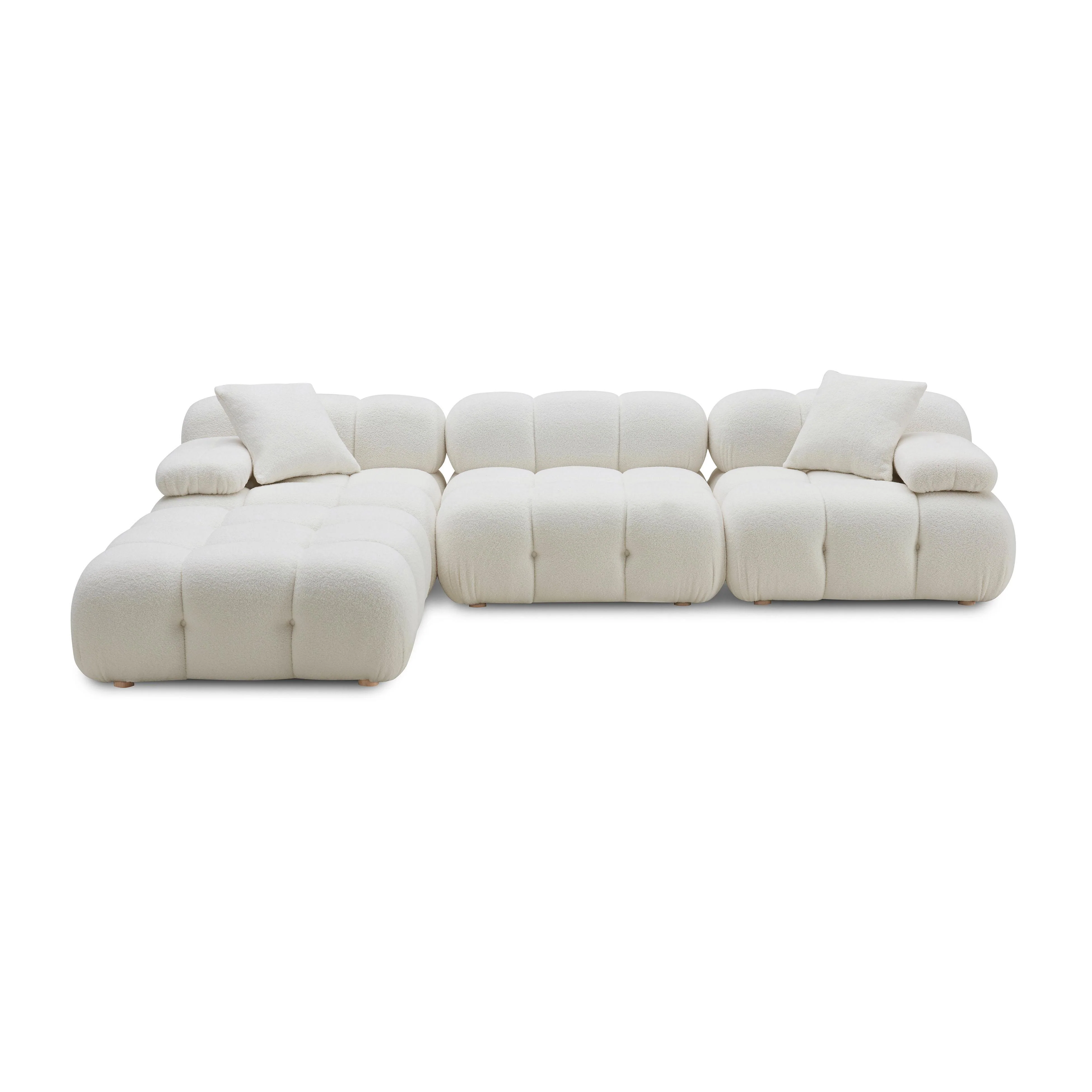 Calliope Vegan Shearling Modular Sectional 24 Calliope Vegan Shearling Modular Sectional