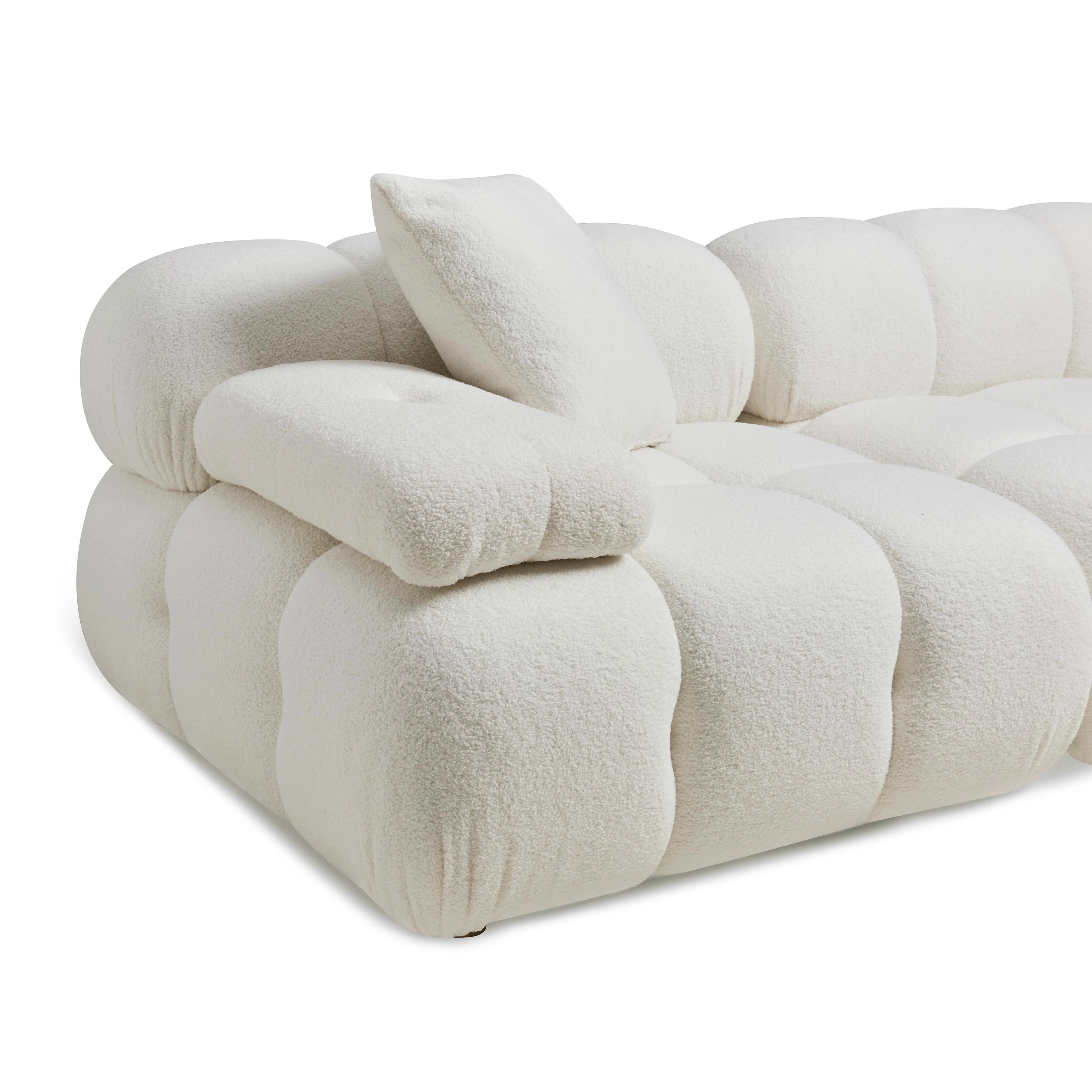 Calliope Vegan Shearling Modular Sectional 26 Calliope Vegan Shearling Modular Sectional