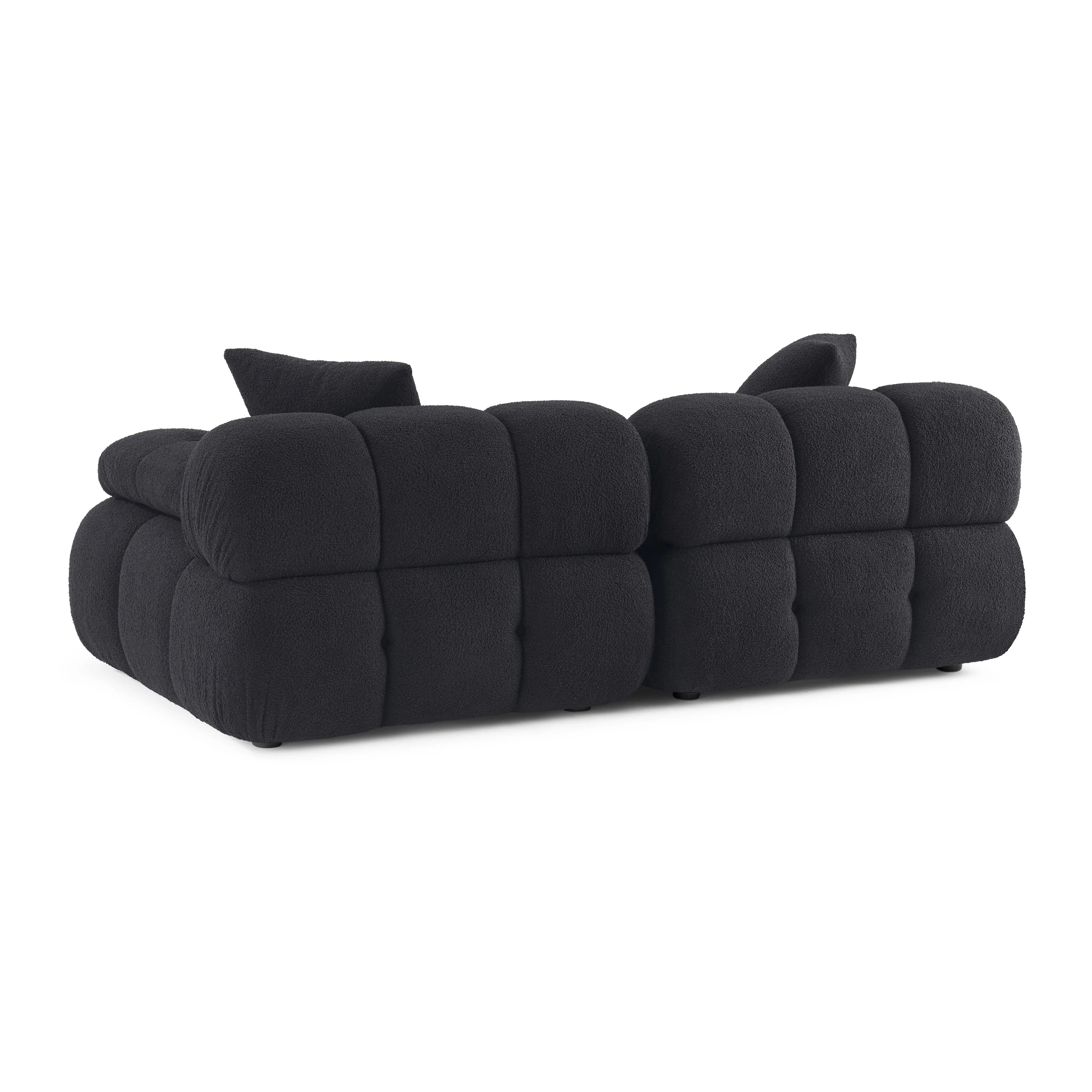 Calliope Vegan Shearling Modular Loveseat 25 Calliope Vegan Shearling Modular Loveseat