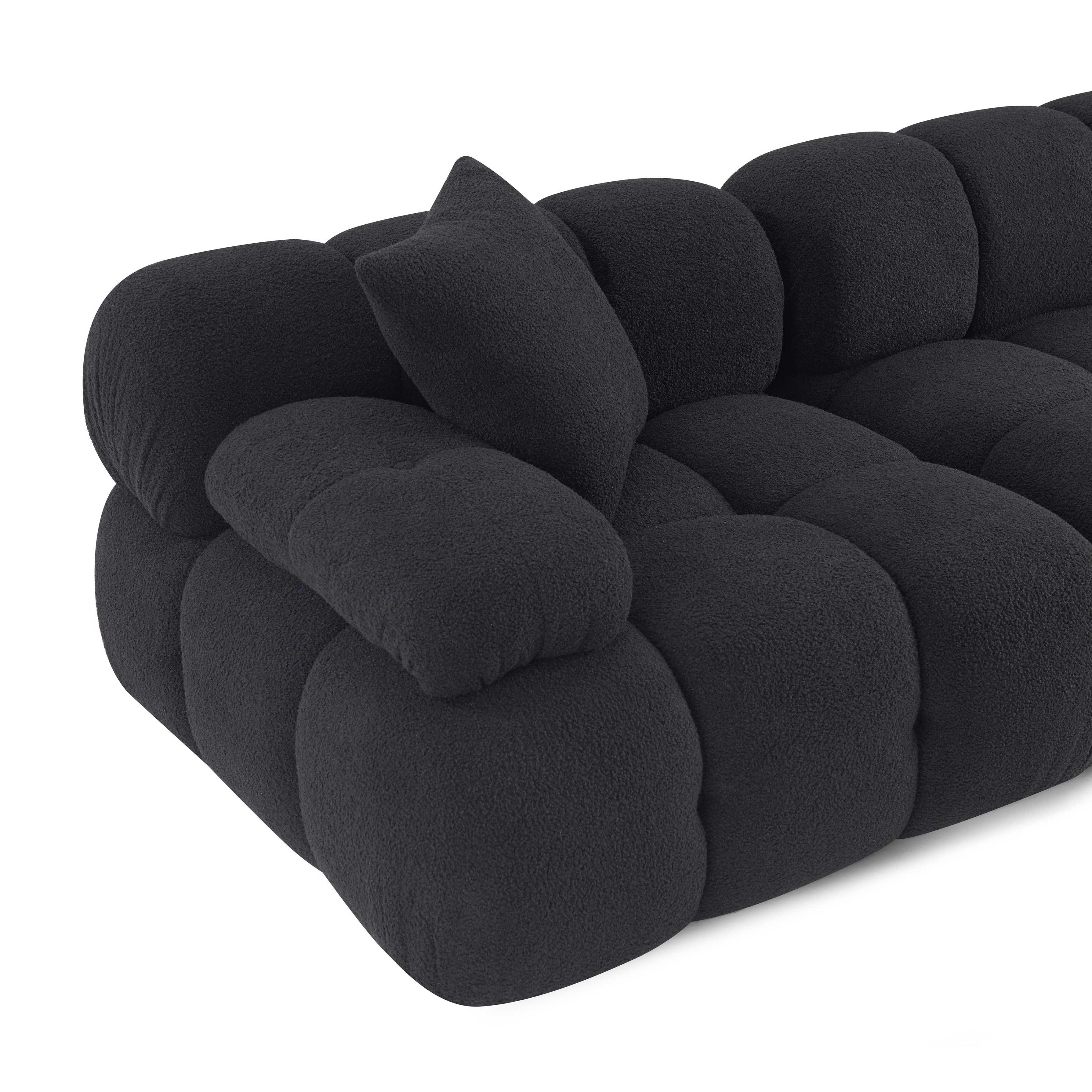 Calliope Vegan Shearling Modular Loveseat 26 Calliope Vegan Shearling Modular Loveseat