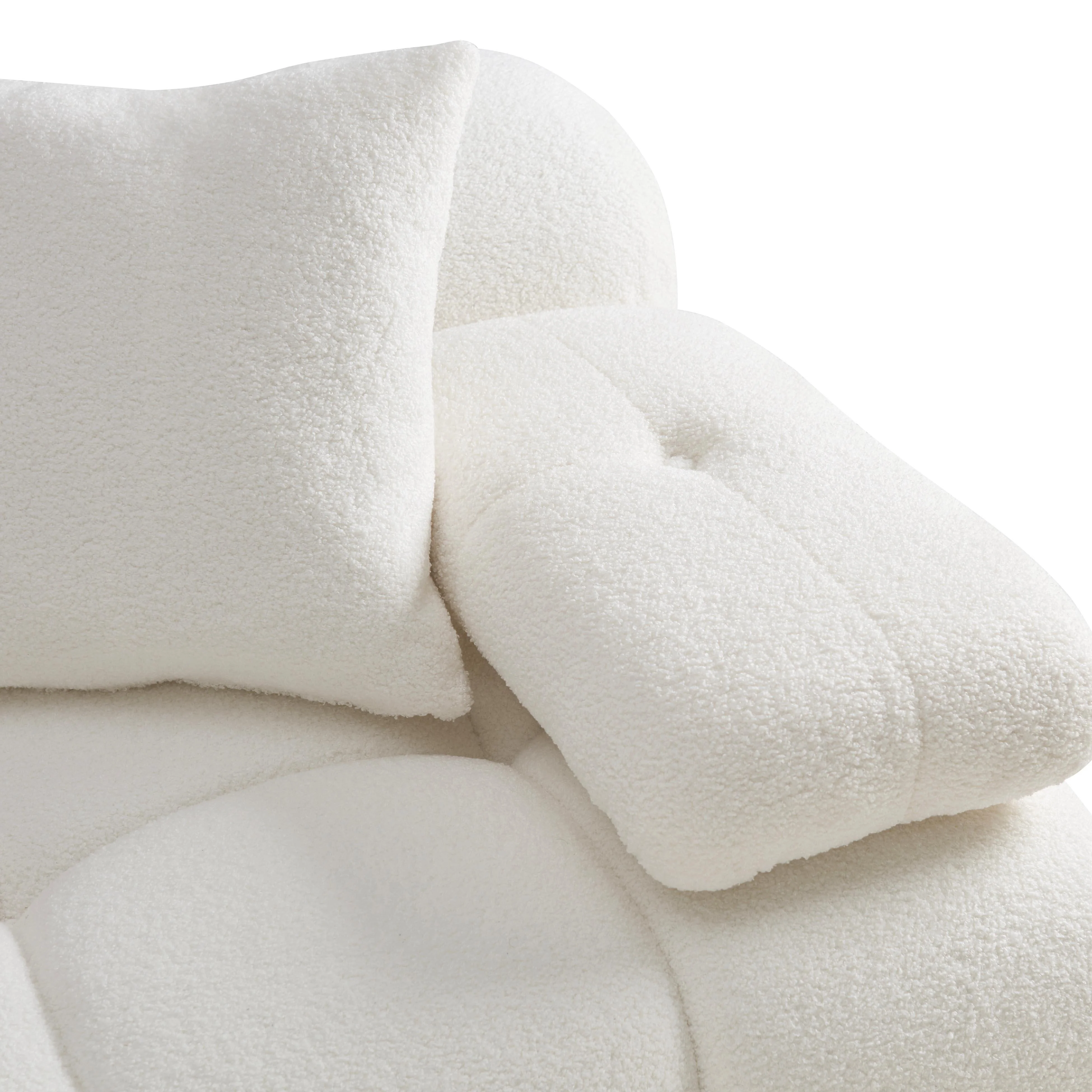 Calliope Vegan Shearling Modular Loveseat 18 Calliope Vegan Shearling Modular Loveseat