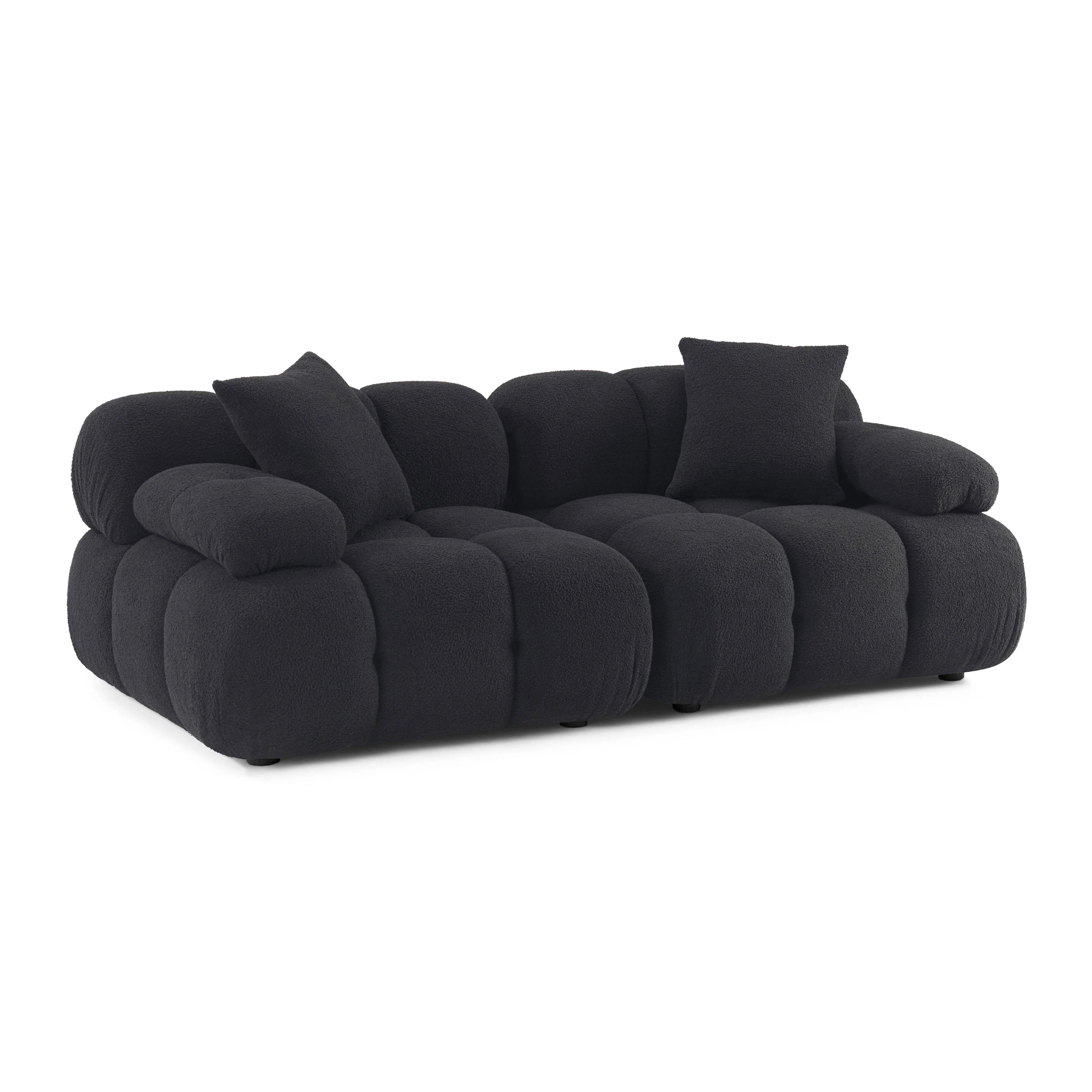 Calliope Vegan Shearling Modular Loveseat 22 Calliope Vegan Shearling Modular Loveseat