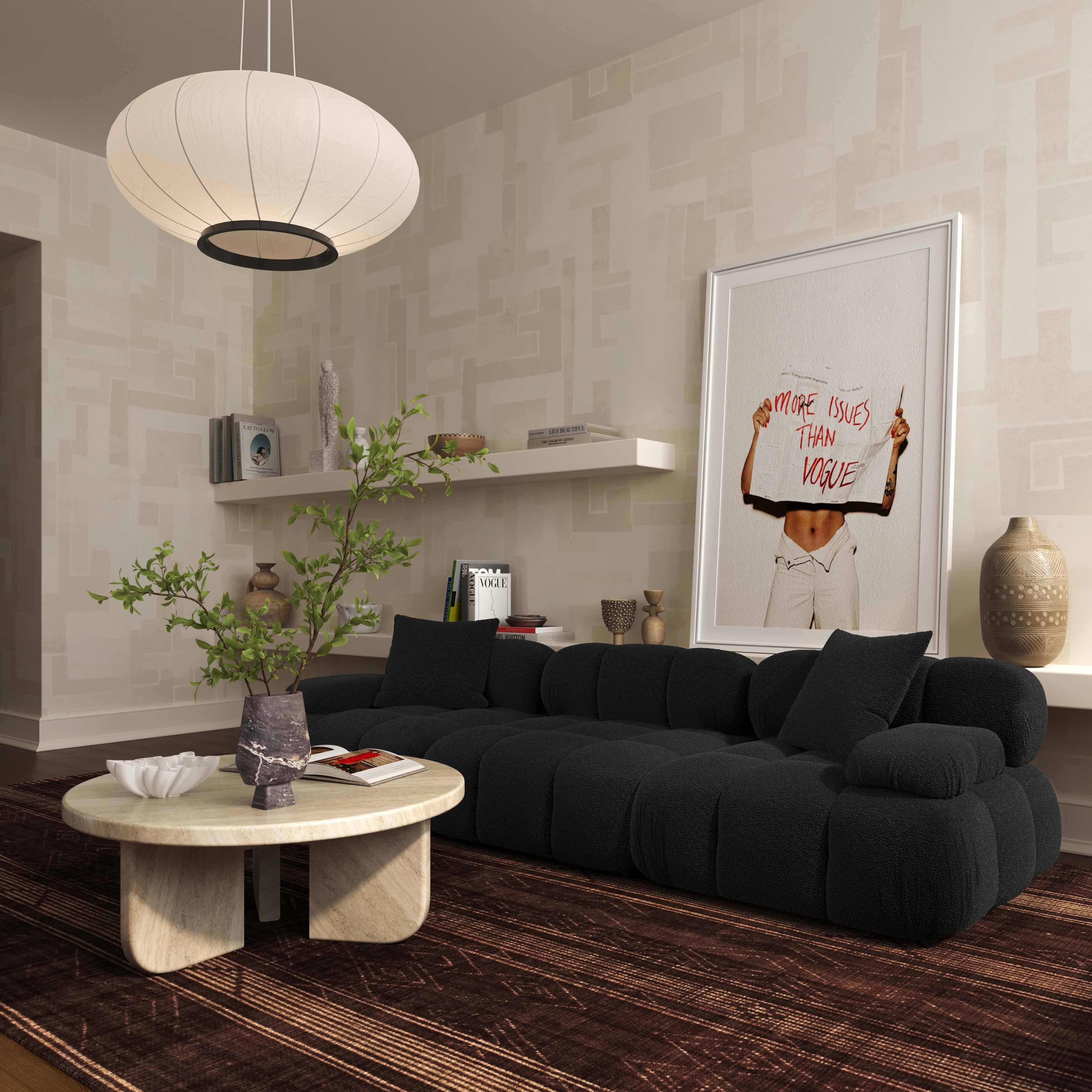 Calliope Vegan Shearling Modular Loveseat 23 Calliope Vegan Shearling Modular Loveseat