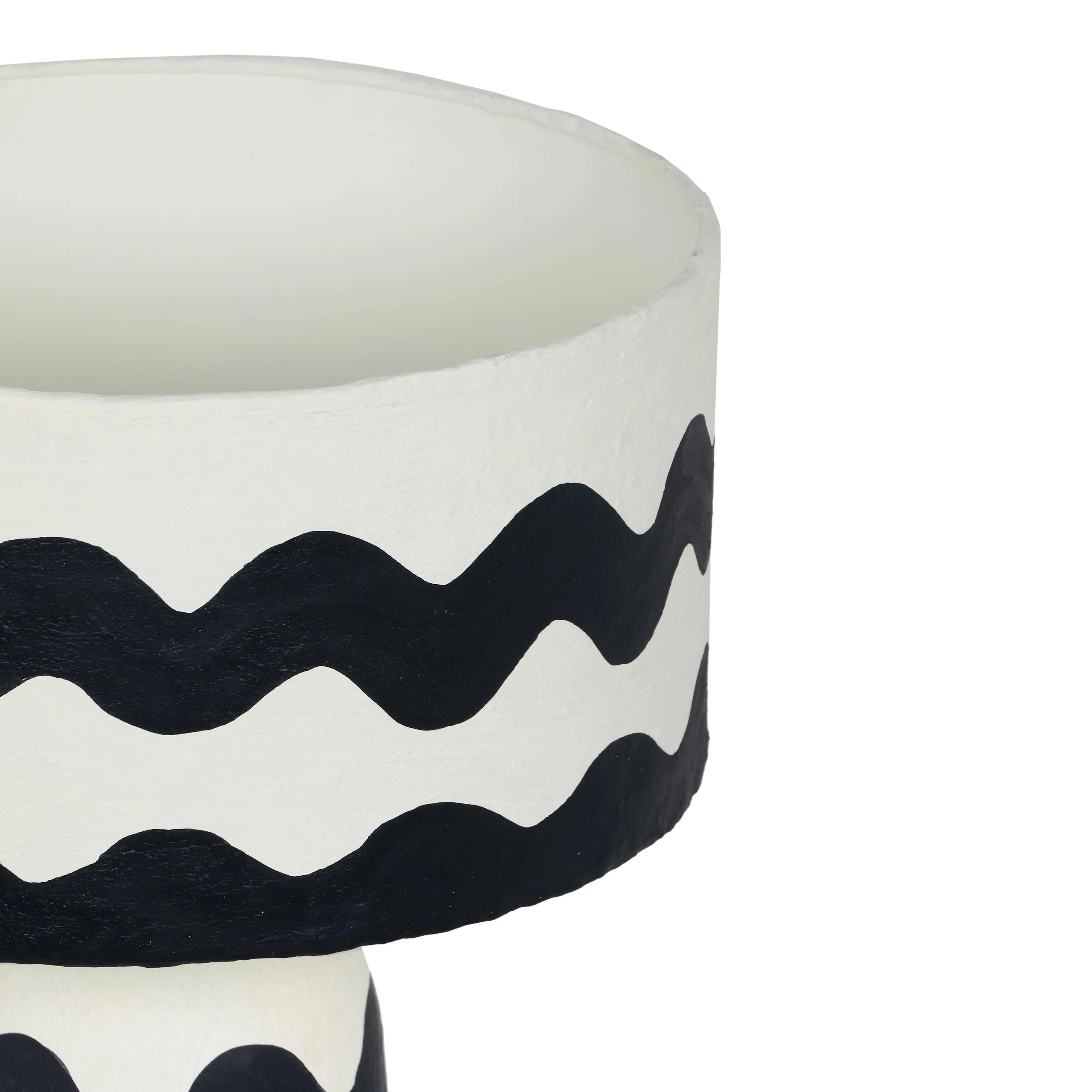 Tropea Black Waves Papier Mache Table Lamp 10 Tropea Black Waves Papier Mache Table Lamp