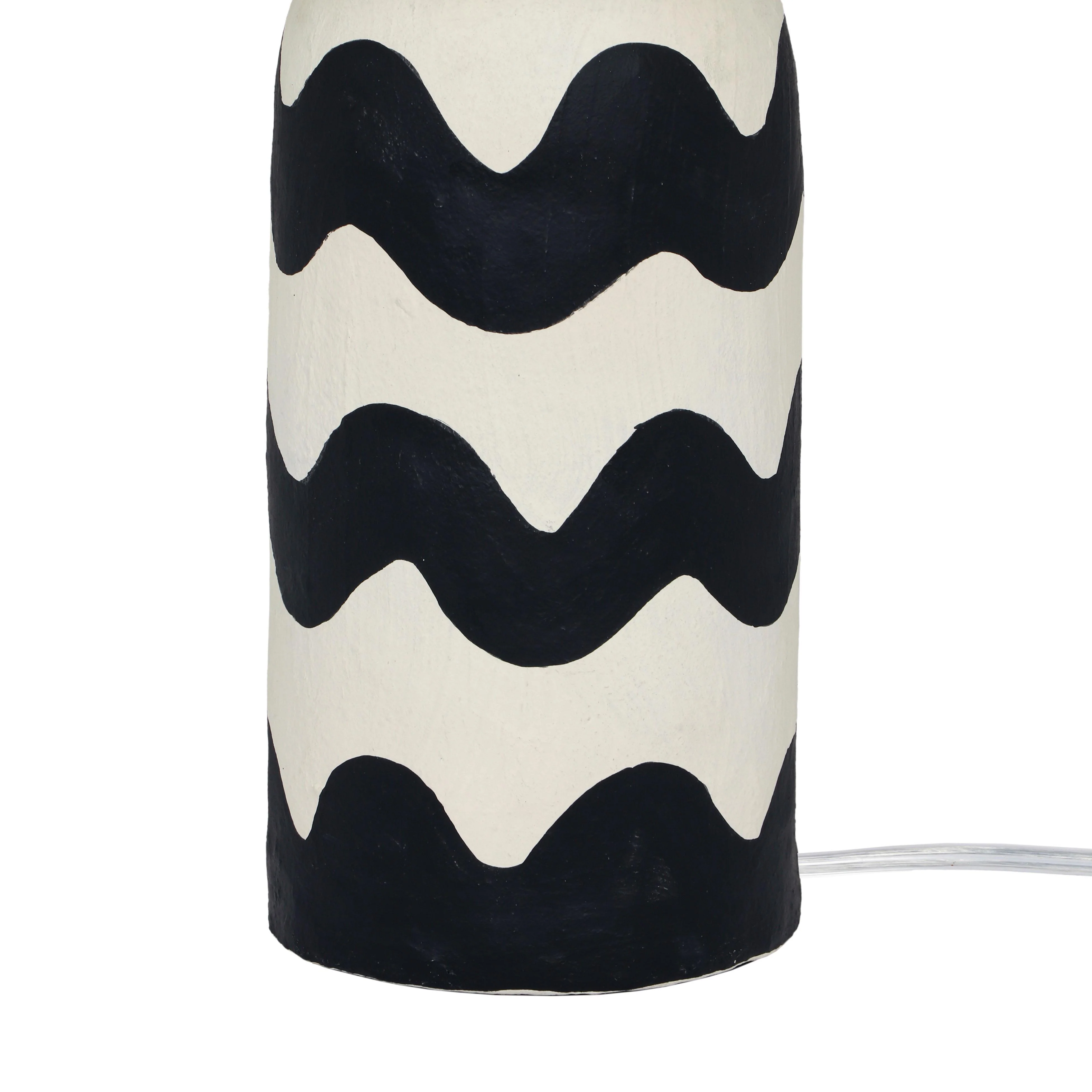 Tropea Black Waves Papier Mache Table Lamp 11 Tropea Black Waves Papier Mache Table Lamp